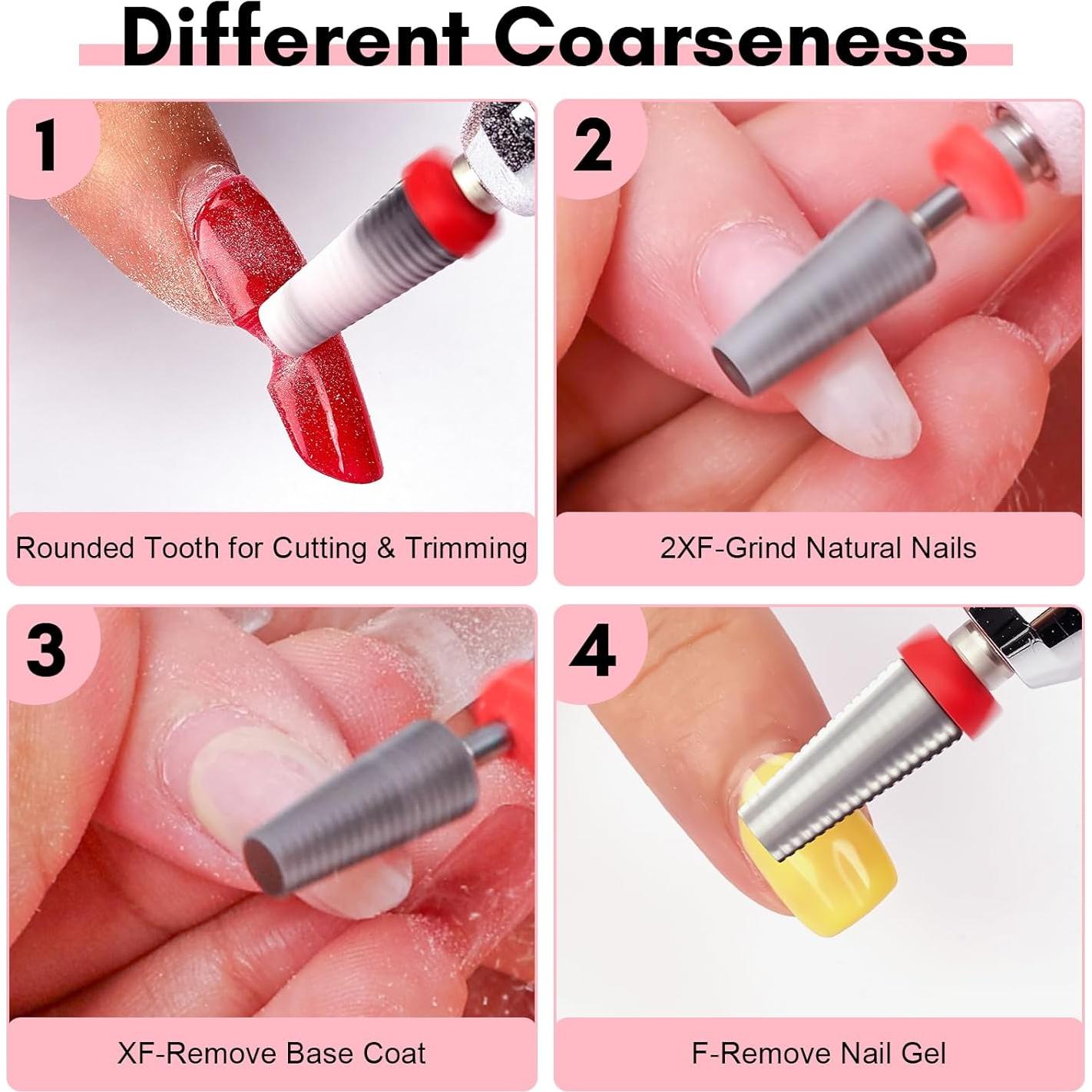 Makartt 5 en 1 Broca para Uñas de Carburo 2.38 mm - Profesional