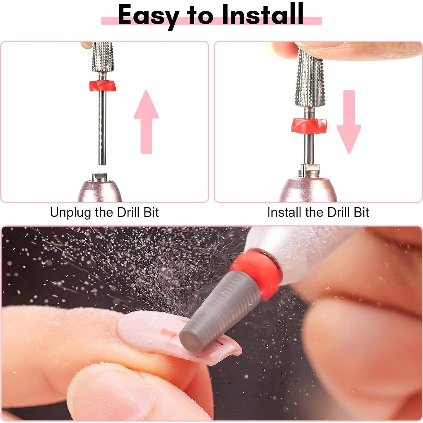 Makartt 5 en 1 Broca para Uñas de Carburo 2.38 mm - Profesional