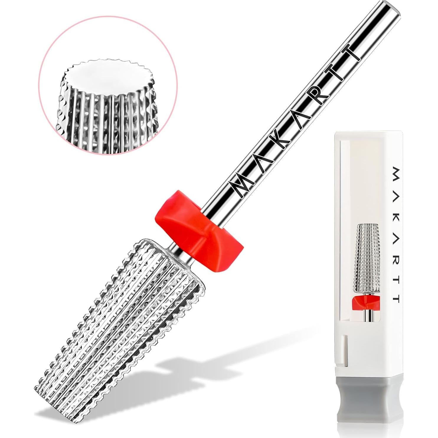 Makartt 5 en 1 Broca para Uñas de Carburo 2.38 mm - Profesional