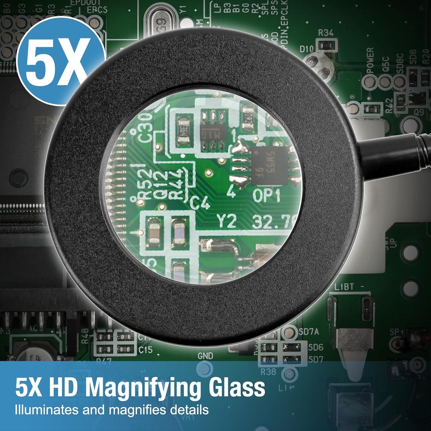 Estación de Soldadura OBDMONSTER con Lupa 5X y 4 Brazos