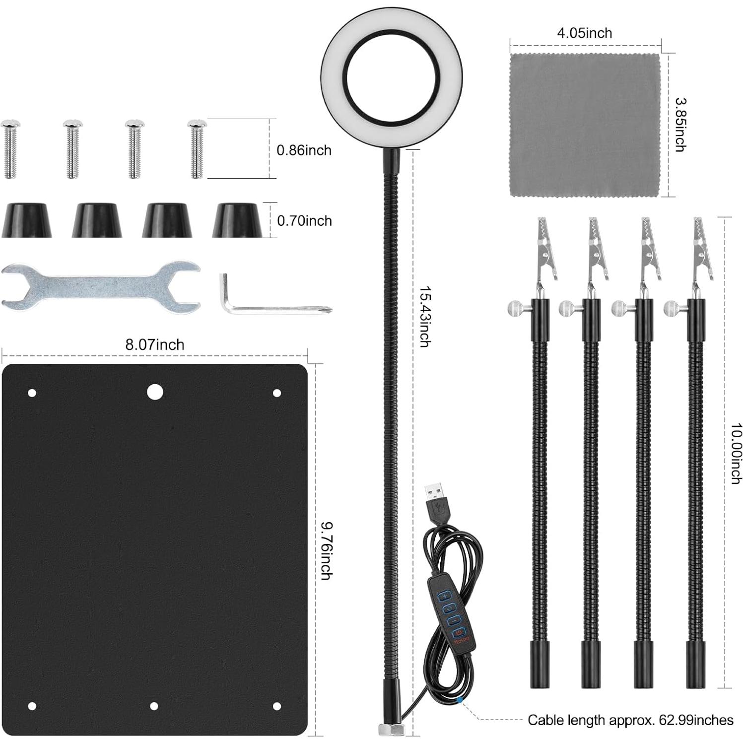 Estación de Soldadura OBDMONSTER con Lupa 5X y 4 Brazos