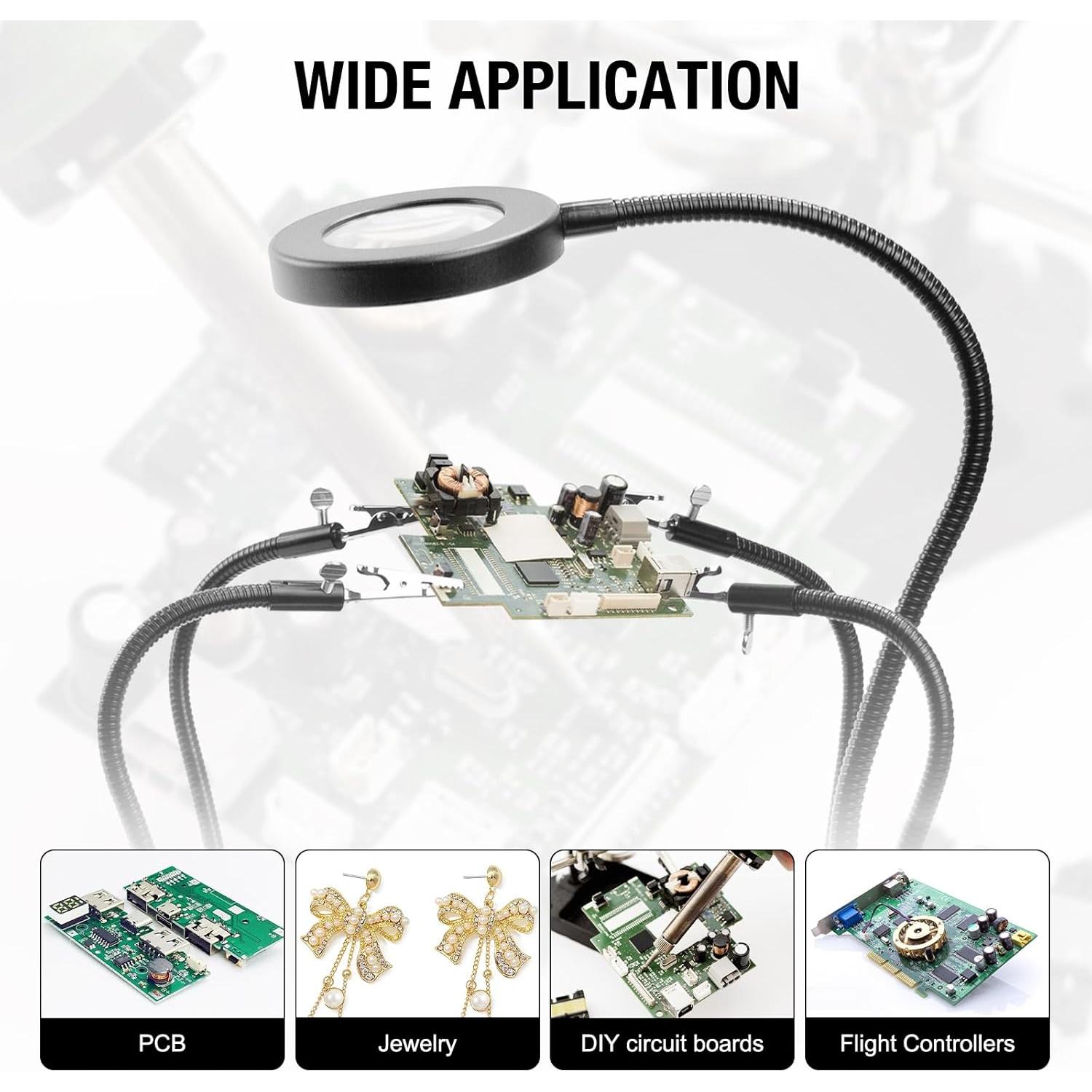 Estación de Soldadura OBDMONSTER con Lupa 5X y 4 Brazos
