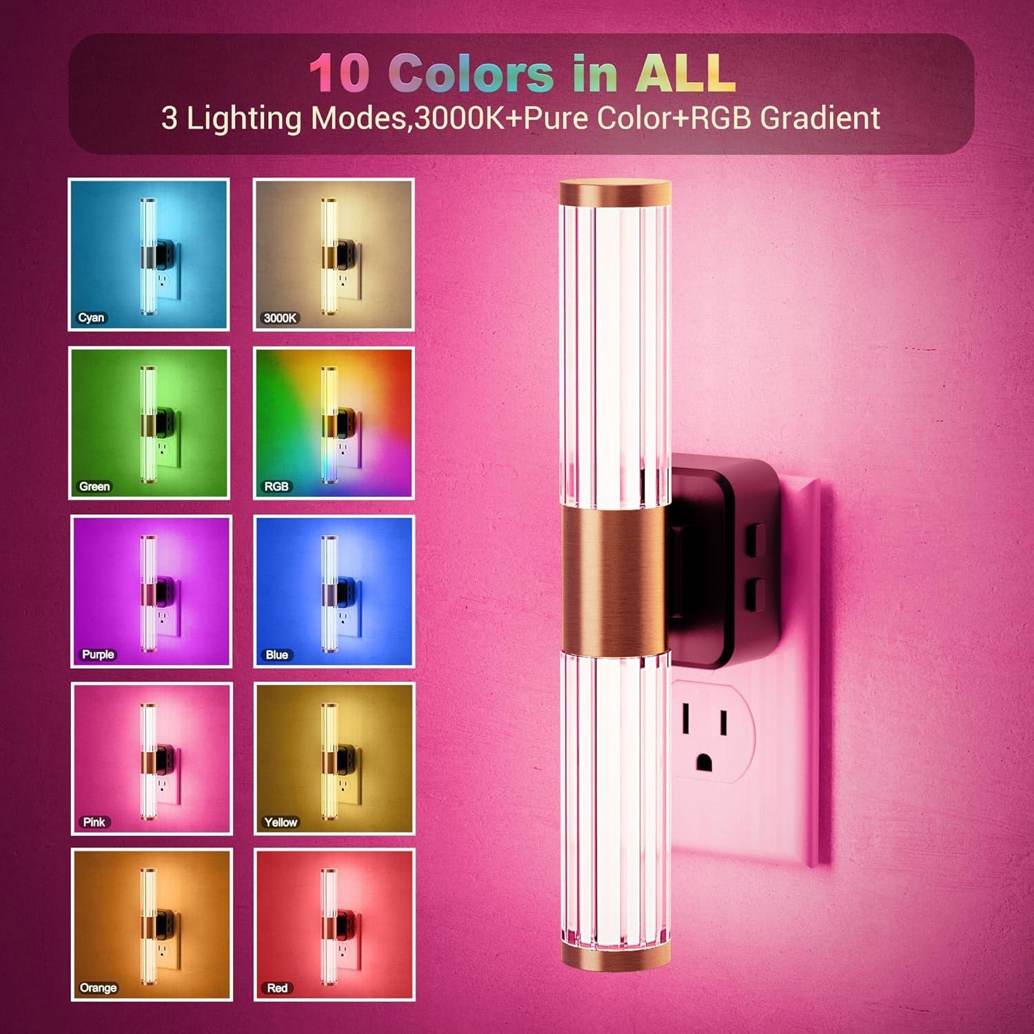 Luz Nocturna JandCase RGB con Sensor y Regulador 9.14cm