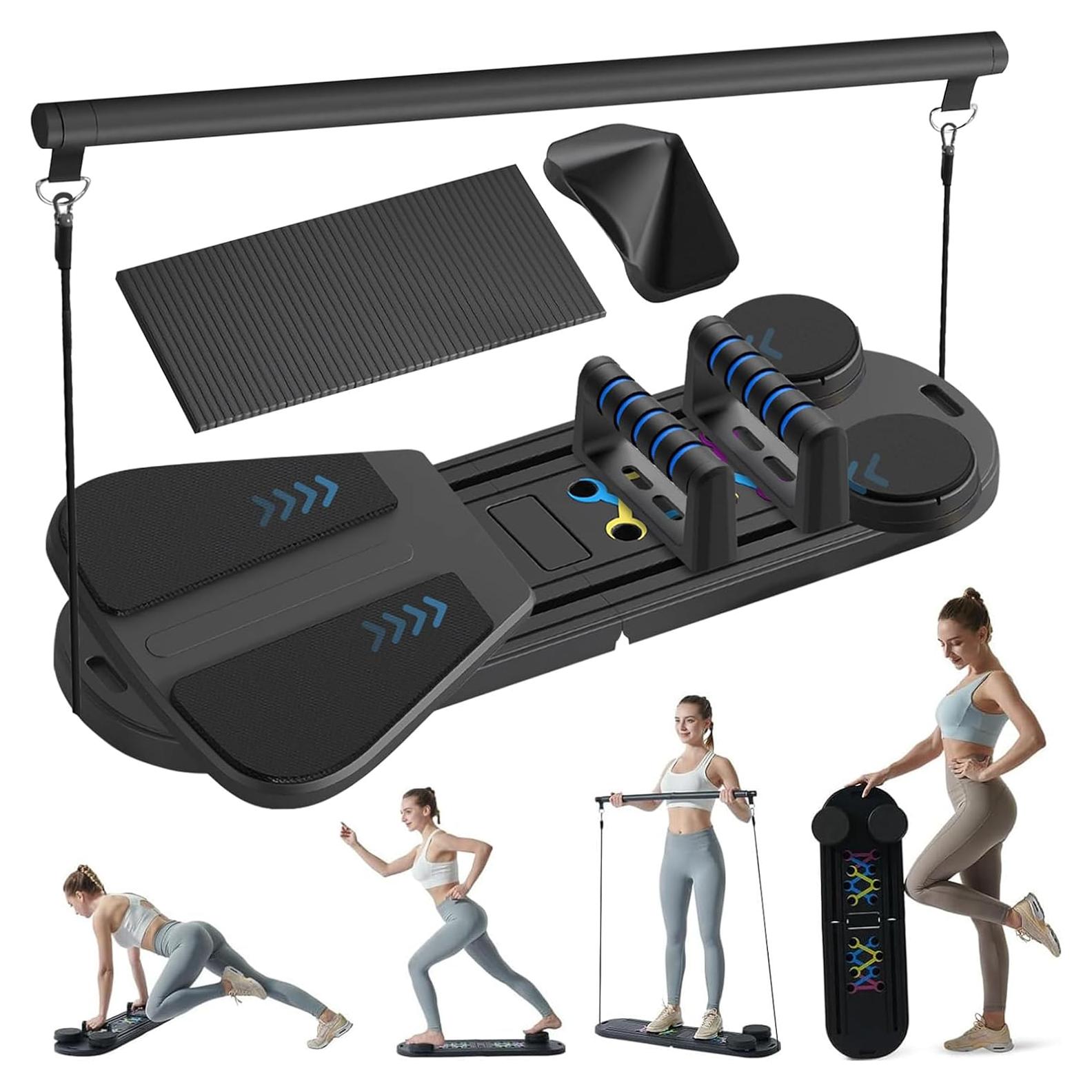 Conjunto de Reformador de Pilates Ailinkor 6 en 1 Plegable