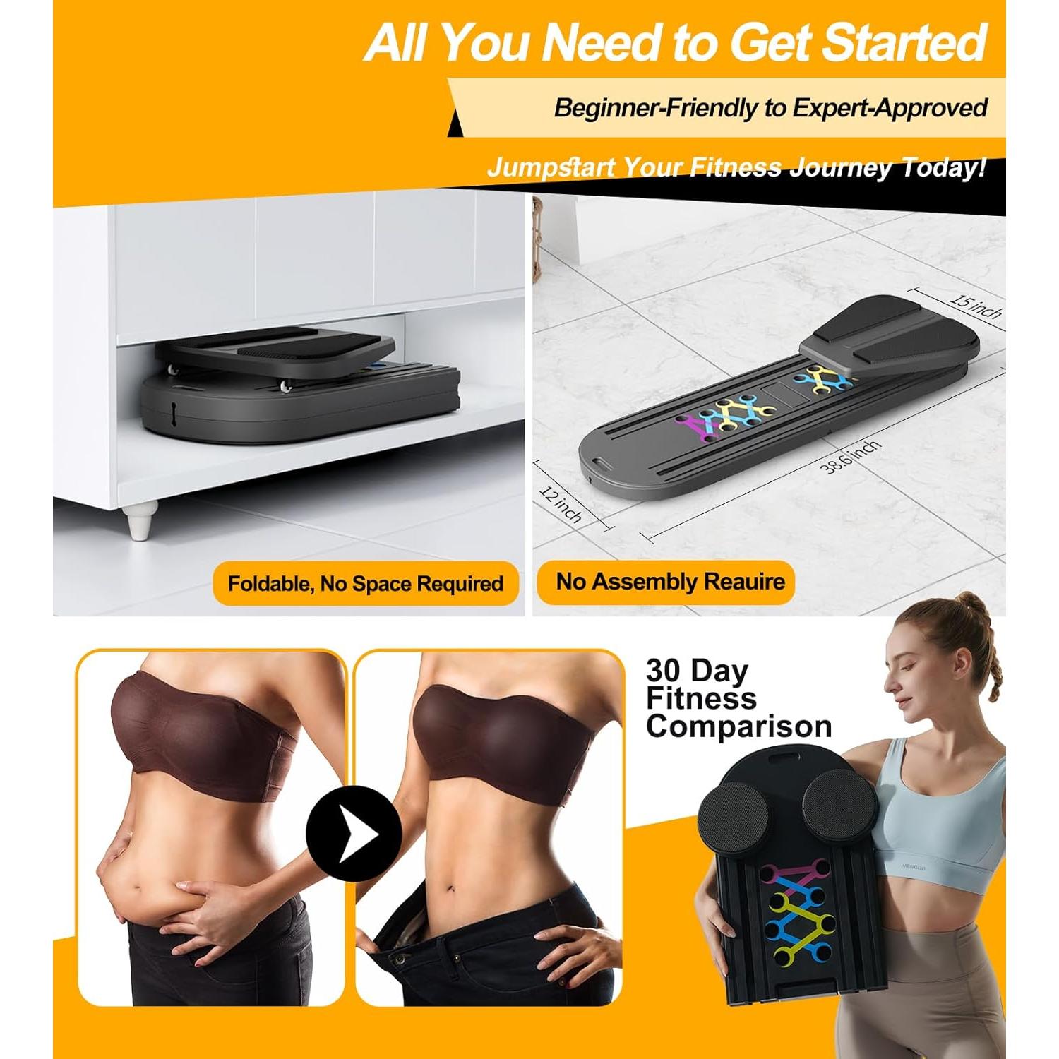 Conjunto de Reformador de Pilates Ailinkor 6 en 1 Plegable