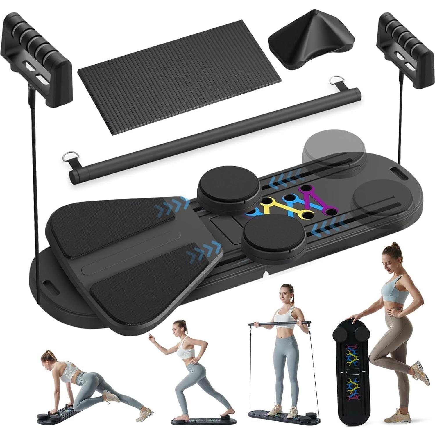 Conjunto de Reformador de Pilates Ailinkor 6 en 1 Plegable