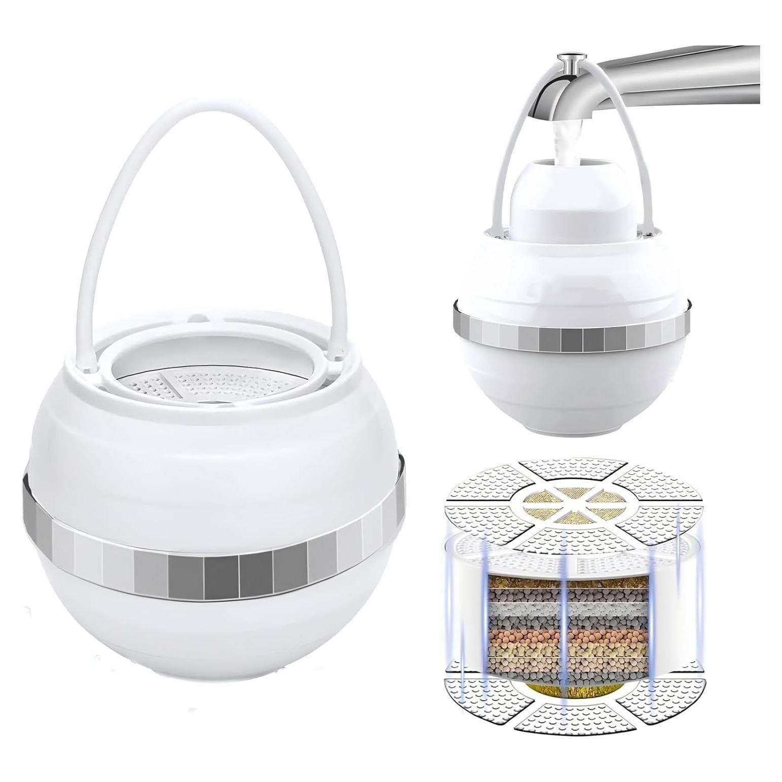 Filtro de Agua para Bañera Sveekery A1 8 Etapas Eliminación Plomo Cloro