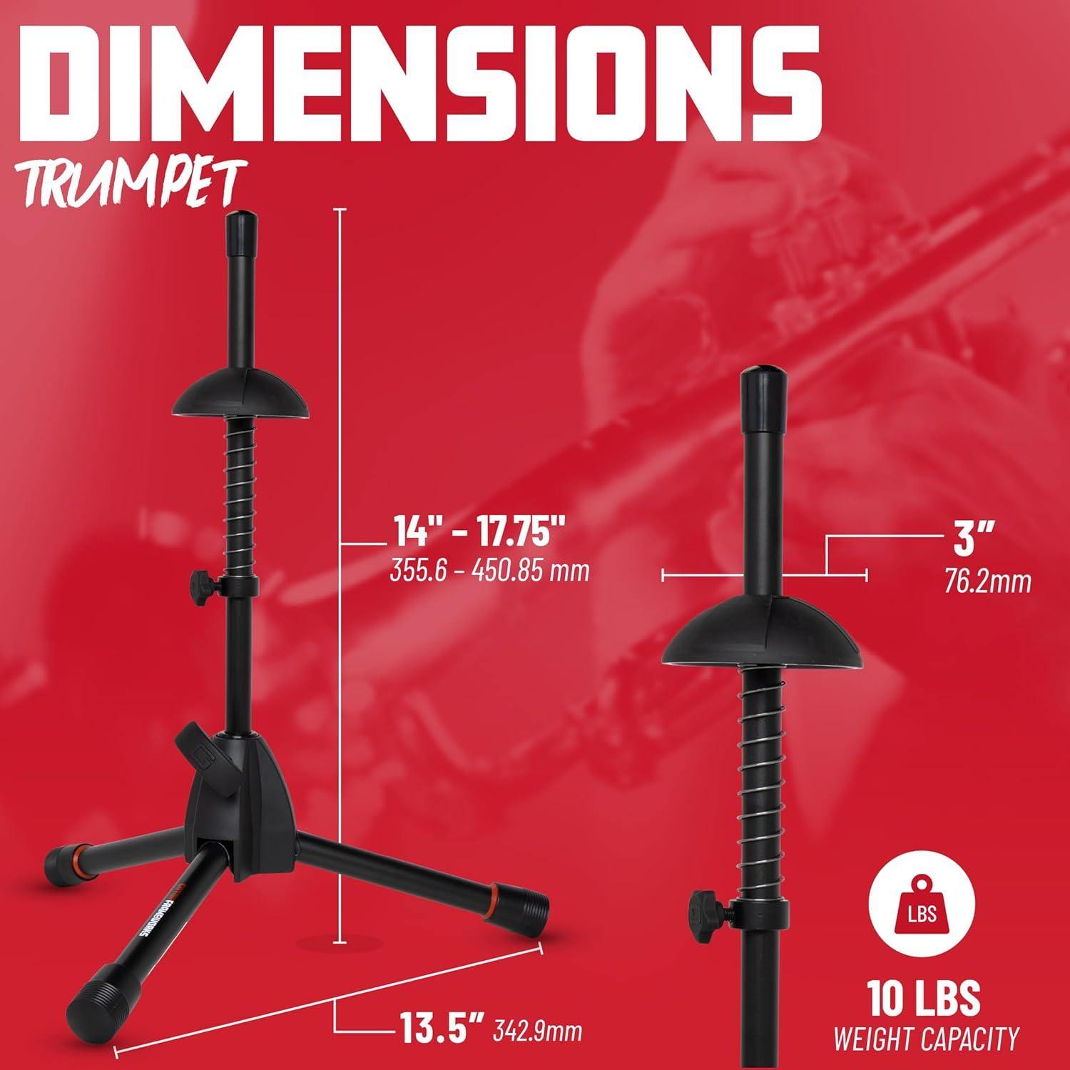 Soporte trípode Gator Frameworks para trompeta Bb estándar