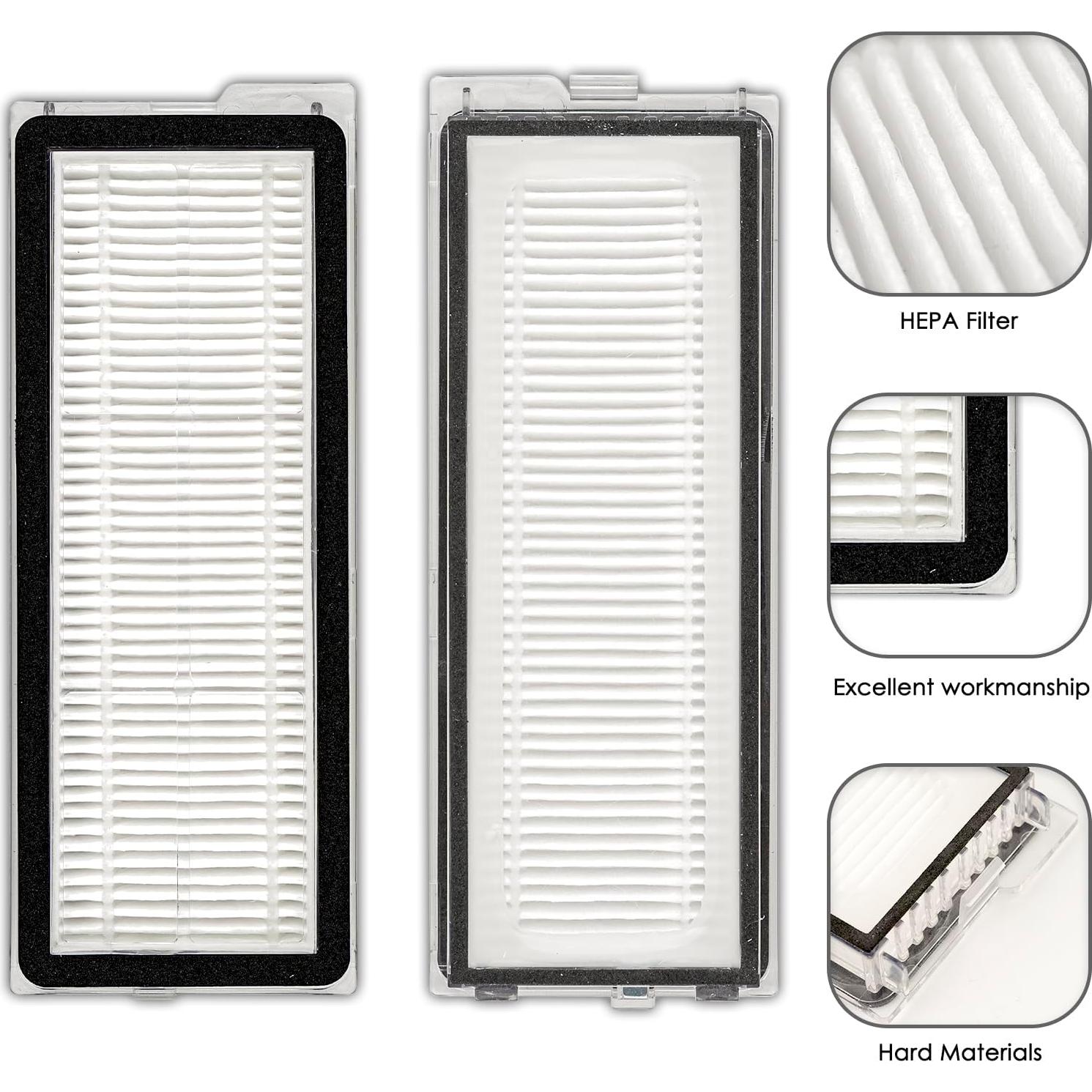 Filtro HEPA de Repuesto CHAIN PEAK para Roborock Qrevo S - 8 Piezas