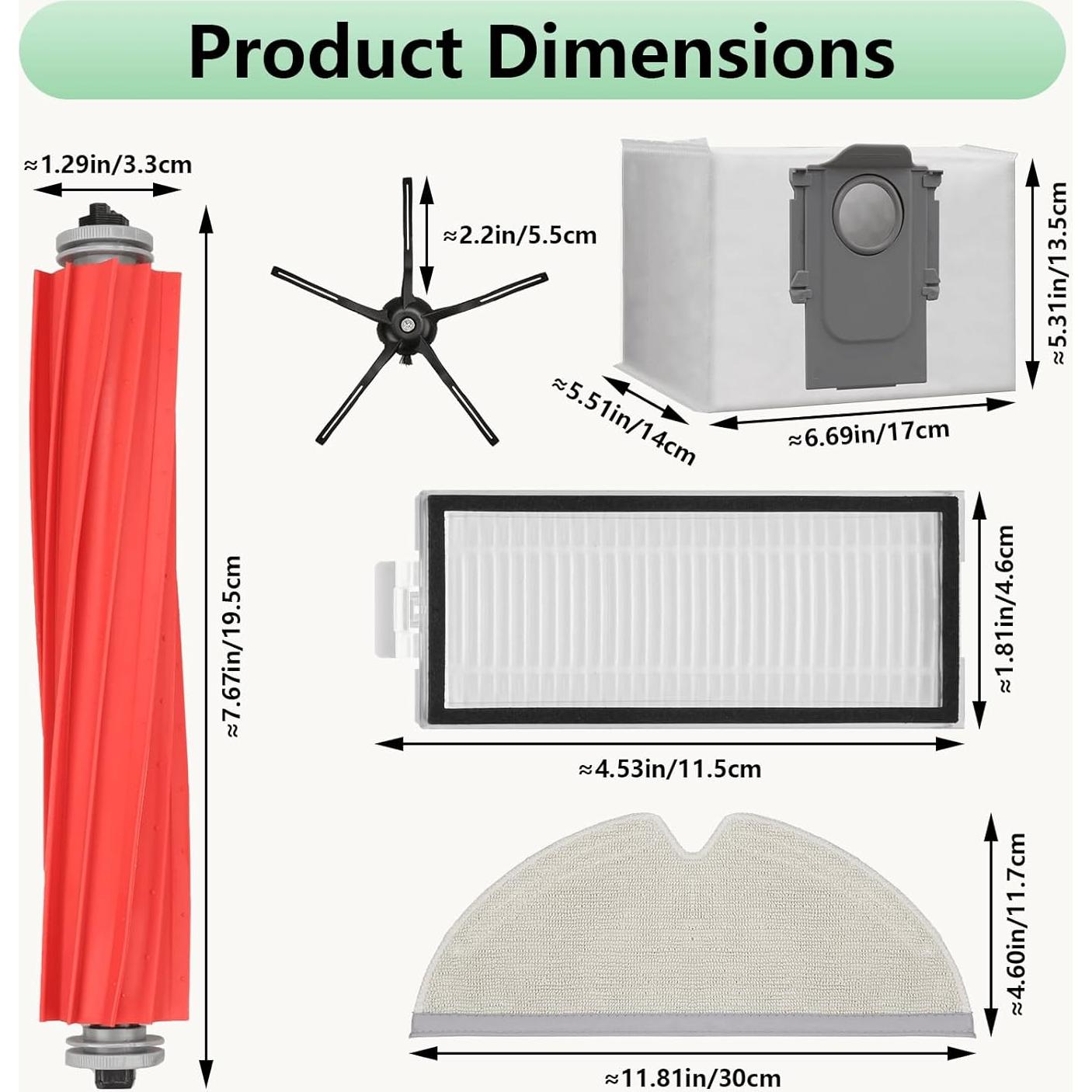 Accesorios de Repuesto APRIL-FLOWER para Roborock Q7 Max+