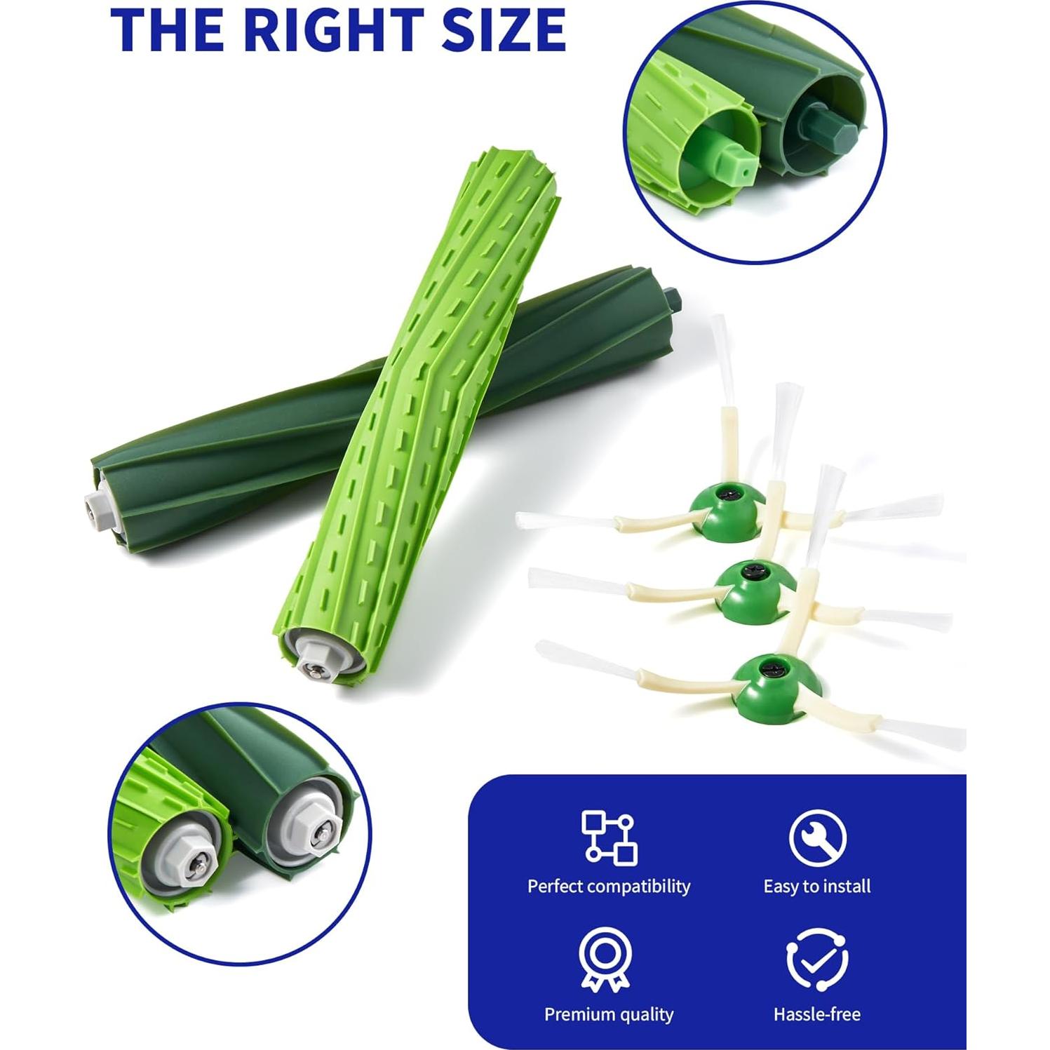 Accesorios para Robot Aspiradora iRobot CHIKIXSON AC18 - 2 Cepillos, 6 Filtros HEPA