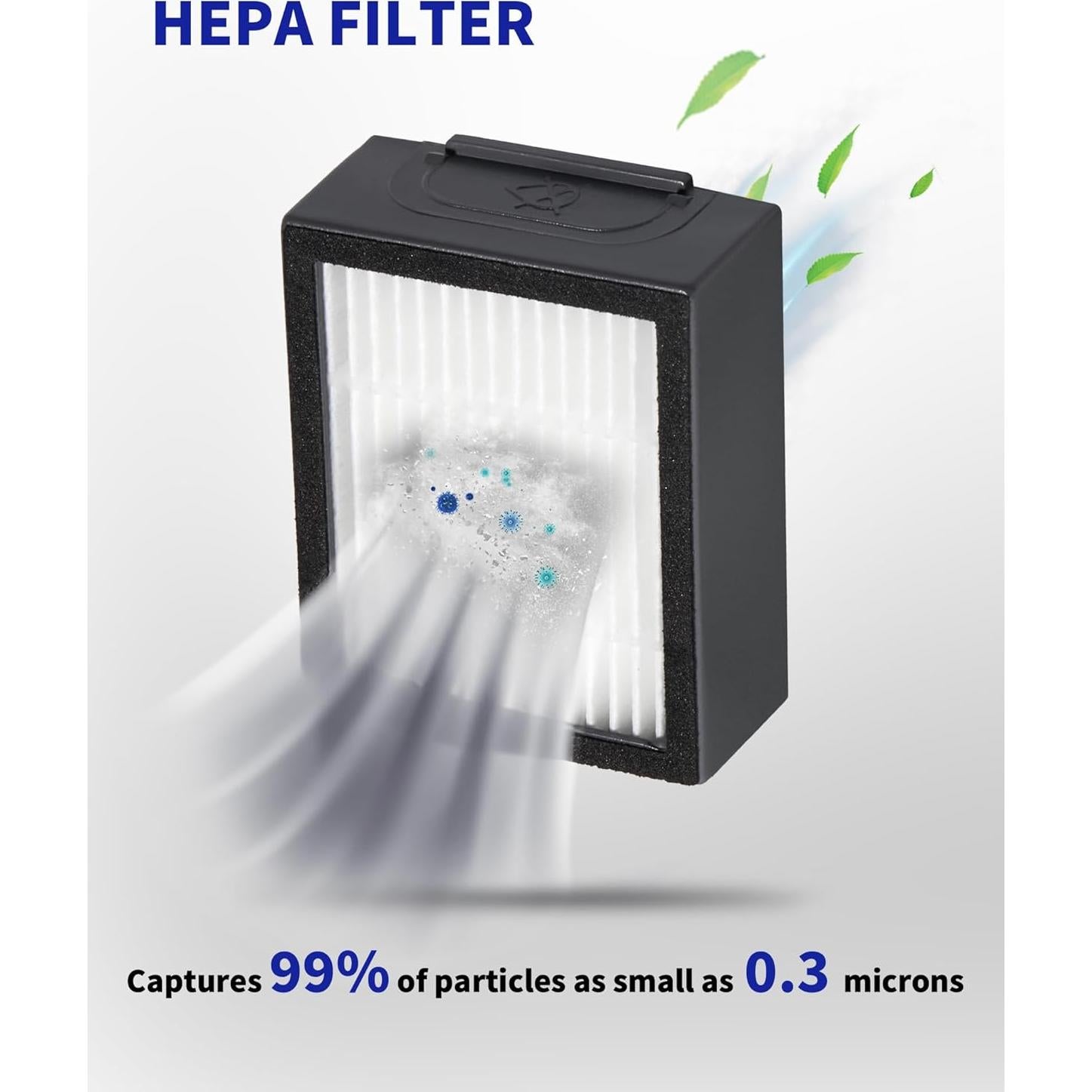 Accesorios para Robot Aspiradora iRobot CHIKIXSON AC18 - 2 Cepillos, 6 Filtros HEPA