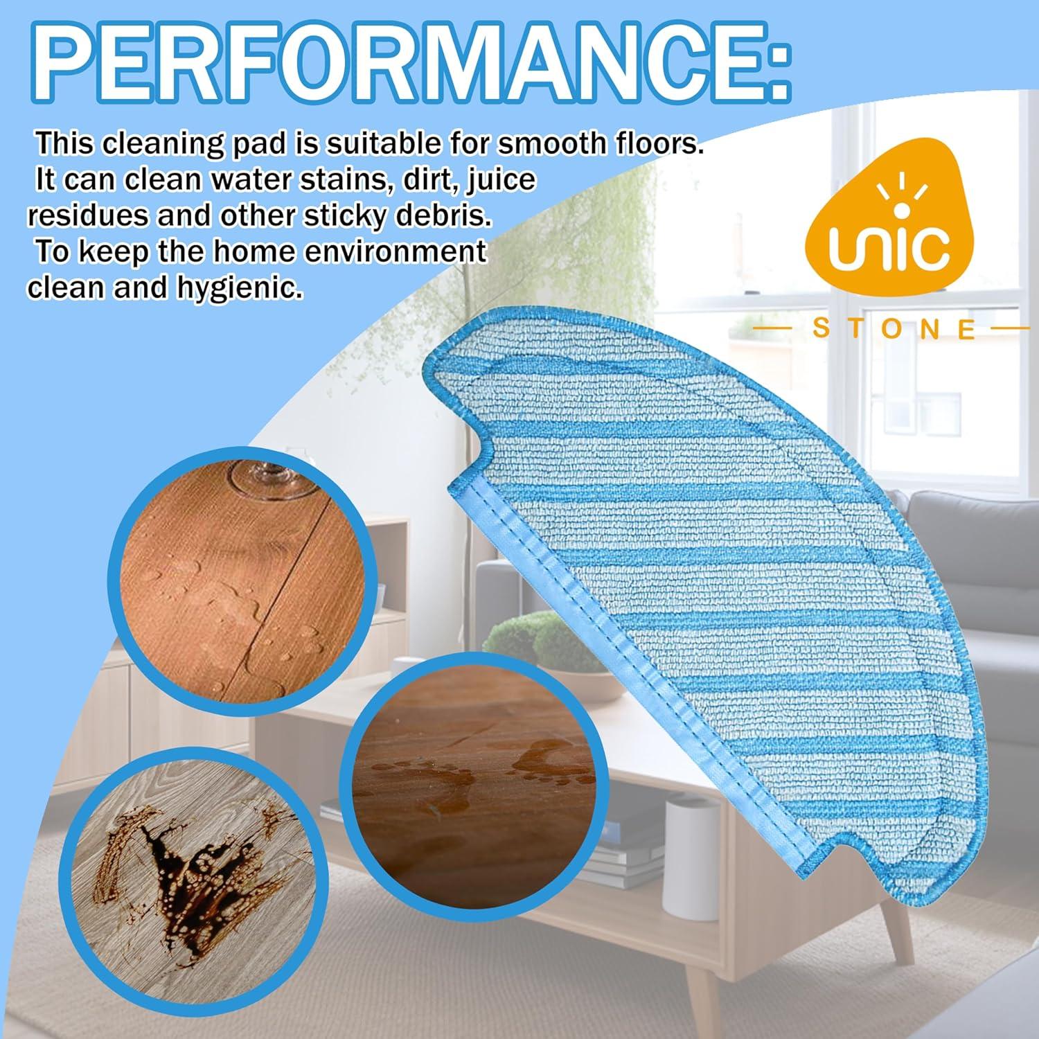 12 Paños de Mopa Lavables Unikstone para Ecovacs Deebot T8/N8