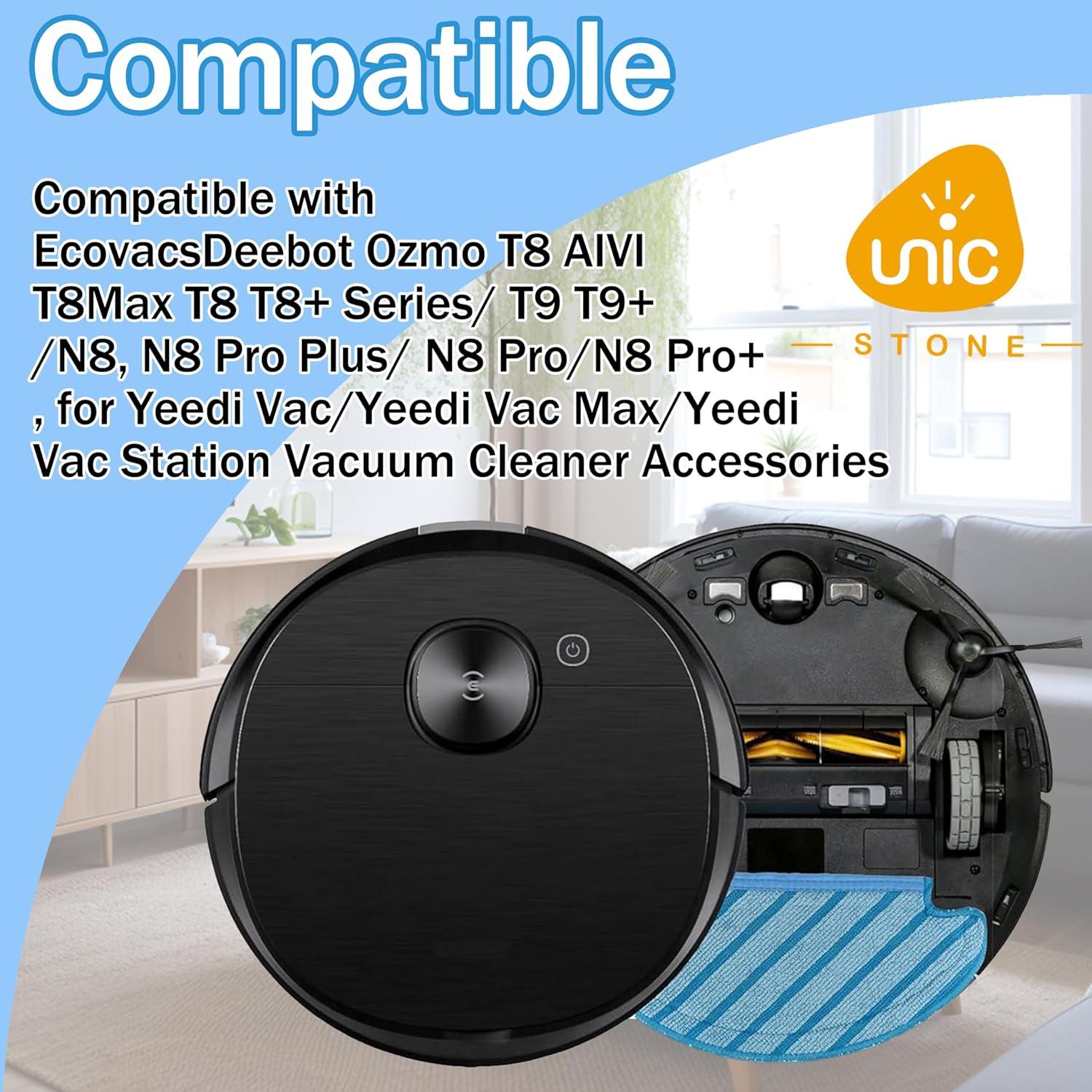 12 Paños de Mopa Lavables Unikstone para Ecovacs Deebot T8/N8