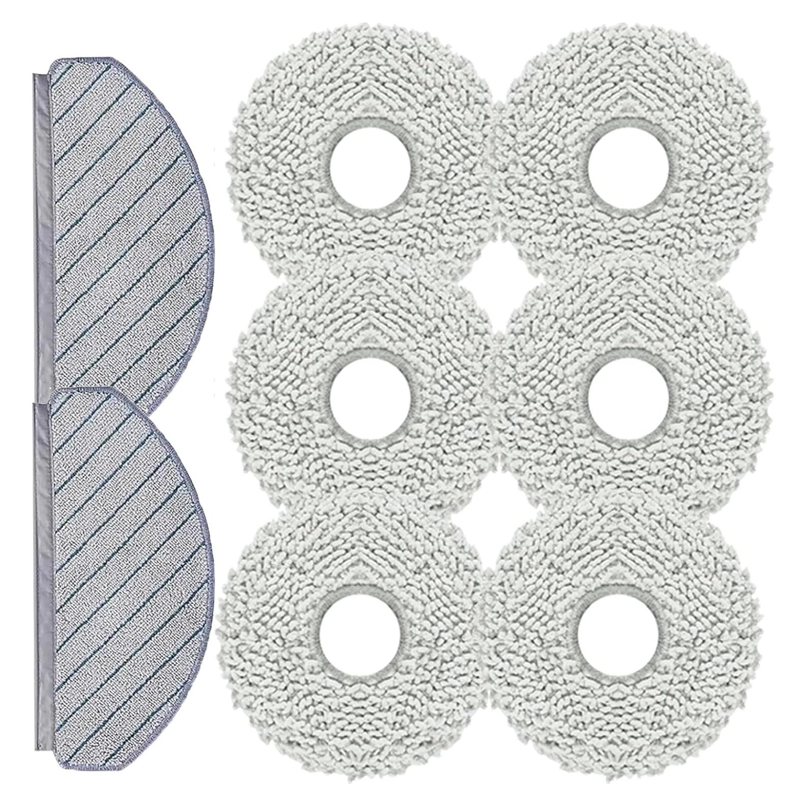 8 Almohadillas de Limpieza Microfibra Reutilizables Cleptorize 13.5cm