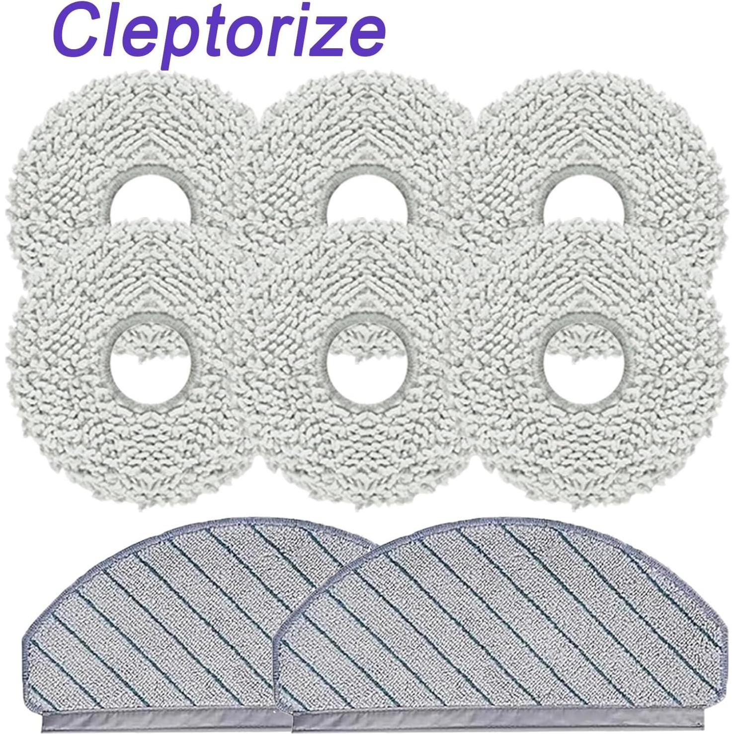 8 Almohadillas de Limpieza Microfibra Reutilizables Cleptorize 13.5cm