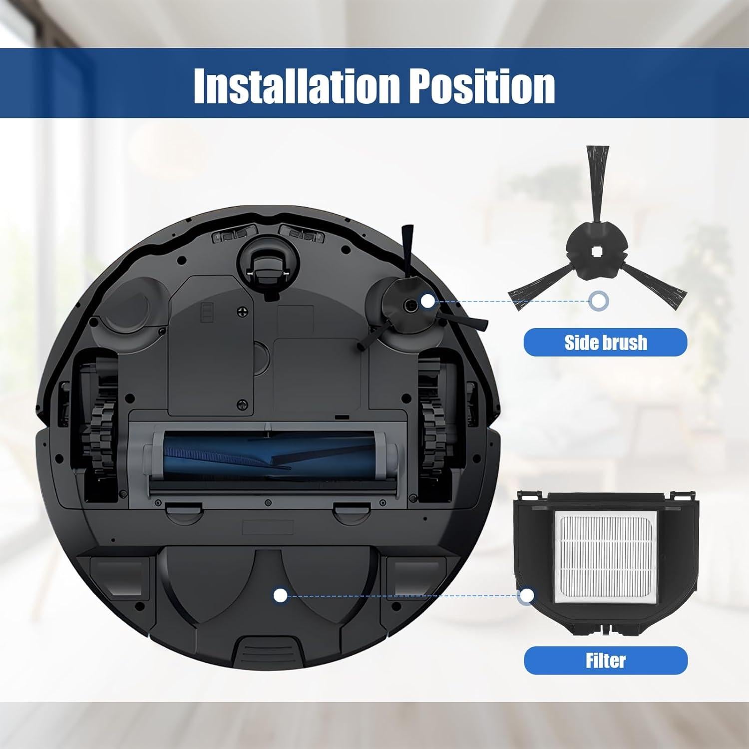 Piezas de Repuesto Walntec para Shark AV2310AE - 4 Filtros HEPA y 6 Cepillos