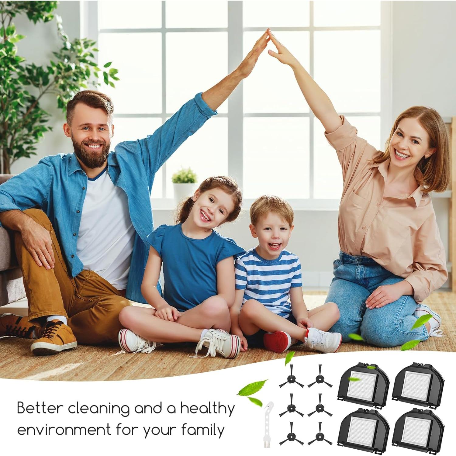 Piezas de Repuesto Walntec para Shark AV2310AE - 4 Filtros HEPA y 6 Cepillos