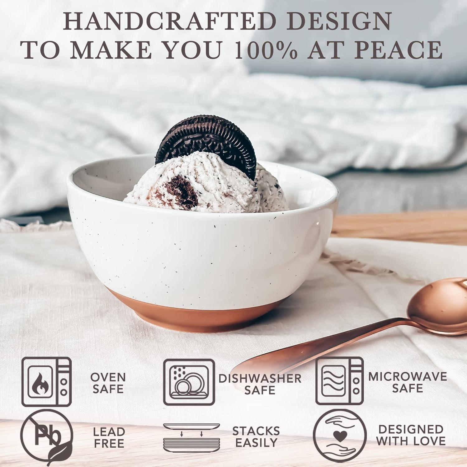 Tazones de Cerámica Mora - Set de 6 - 0,45 L - Apto Microondas