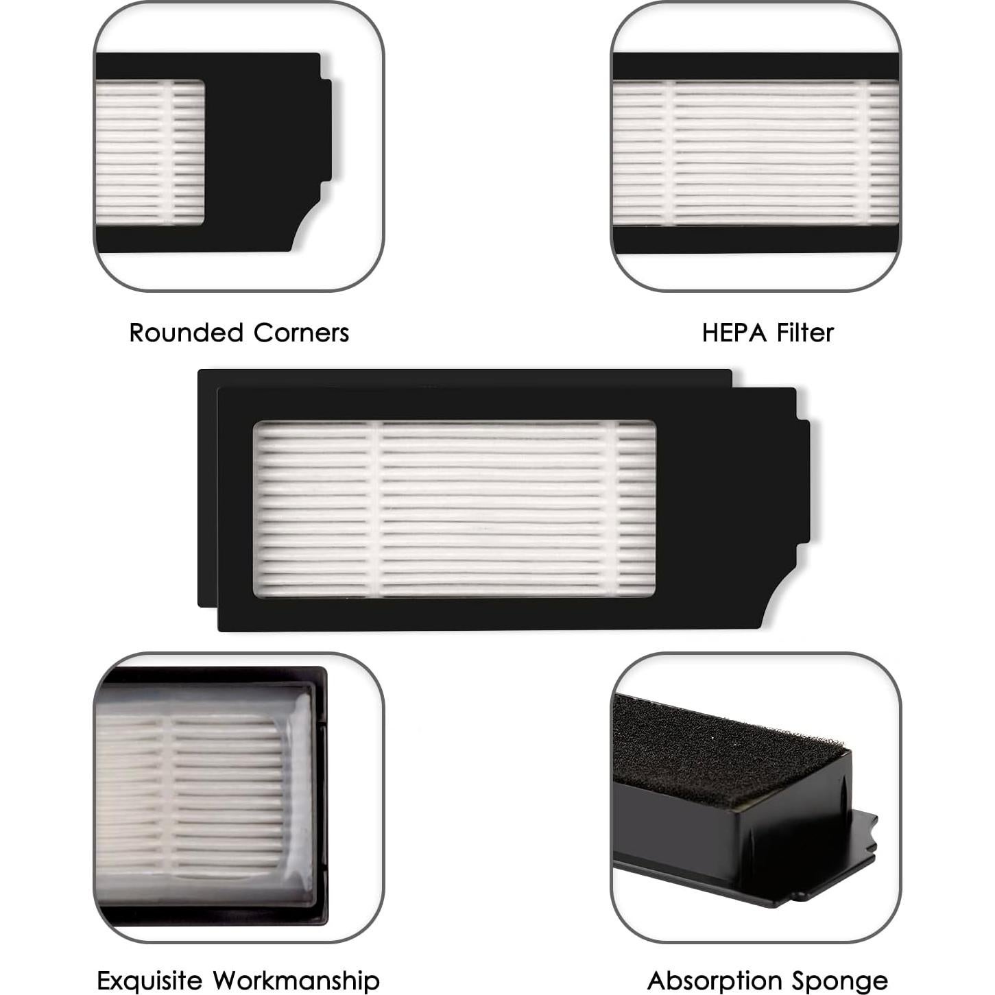 Paquete de 5 Filtros HEPA CHAIN PEAK para ECOVACS DEEBOT