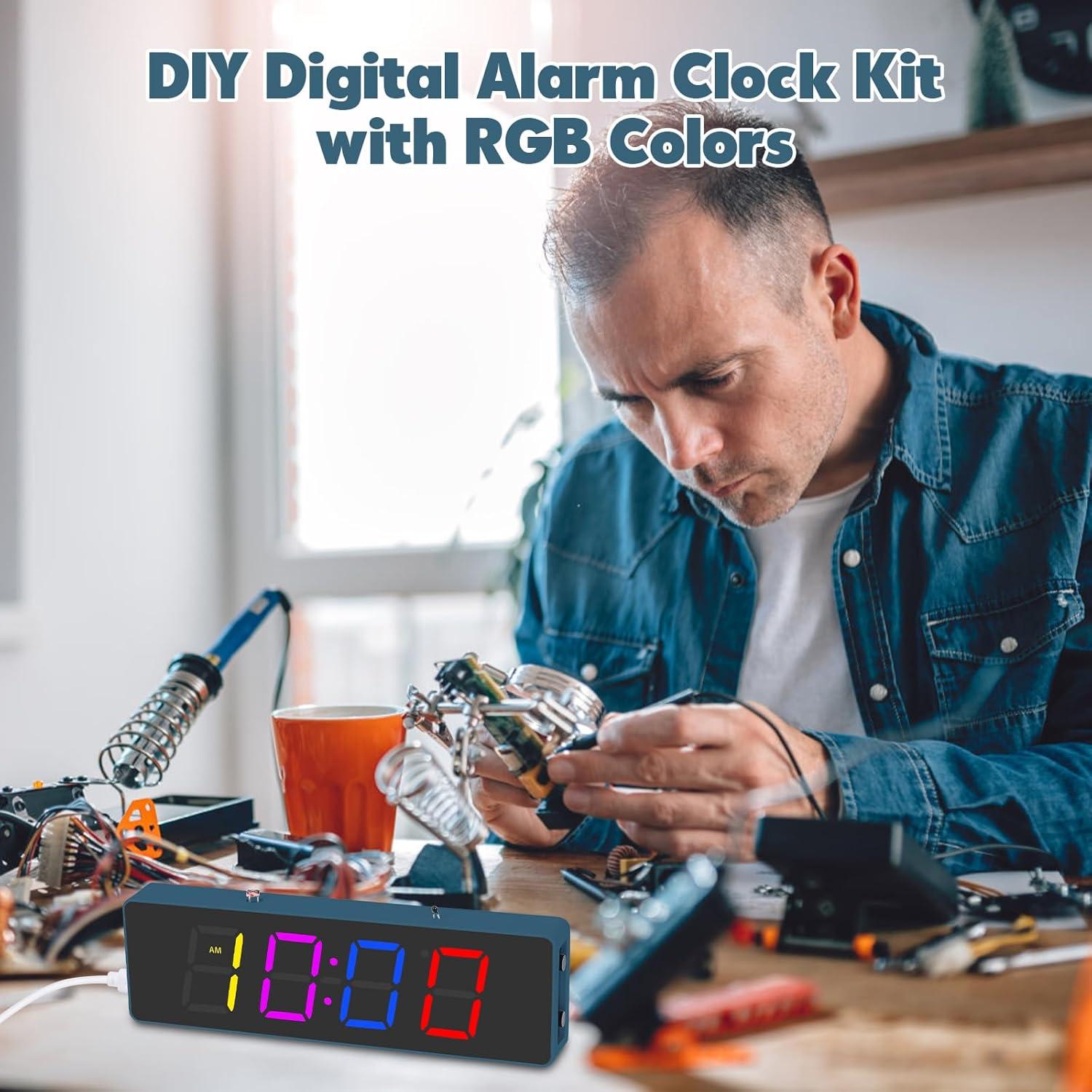 Kit de Soldadura DIY BANRIA Reloj Digital RGB 4 Dígitos