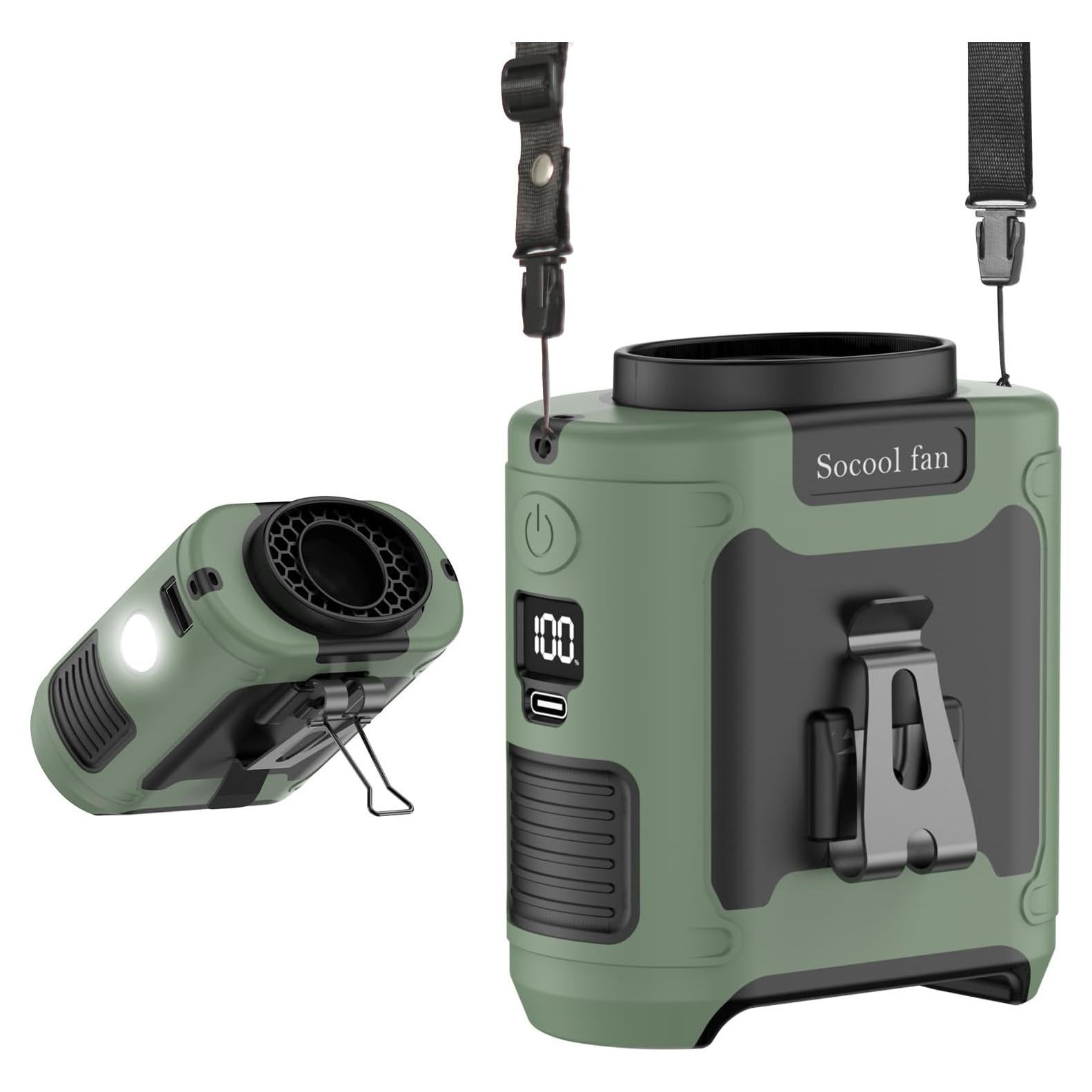 Ventilador Portátil Socool K50 10000mAh 5 Velocidades Verde