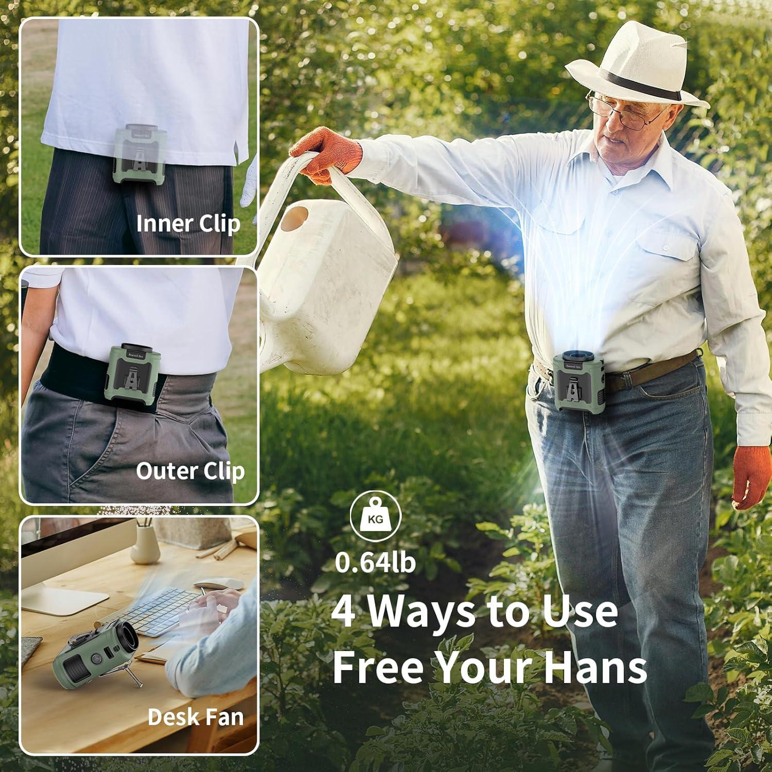 Ventilador Portátil Socool K50 10000mAh 5 Velocidades Verde