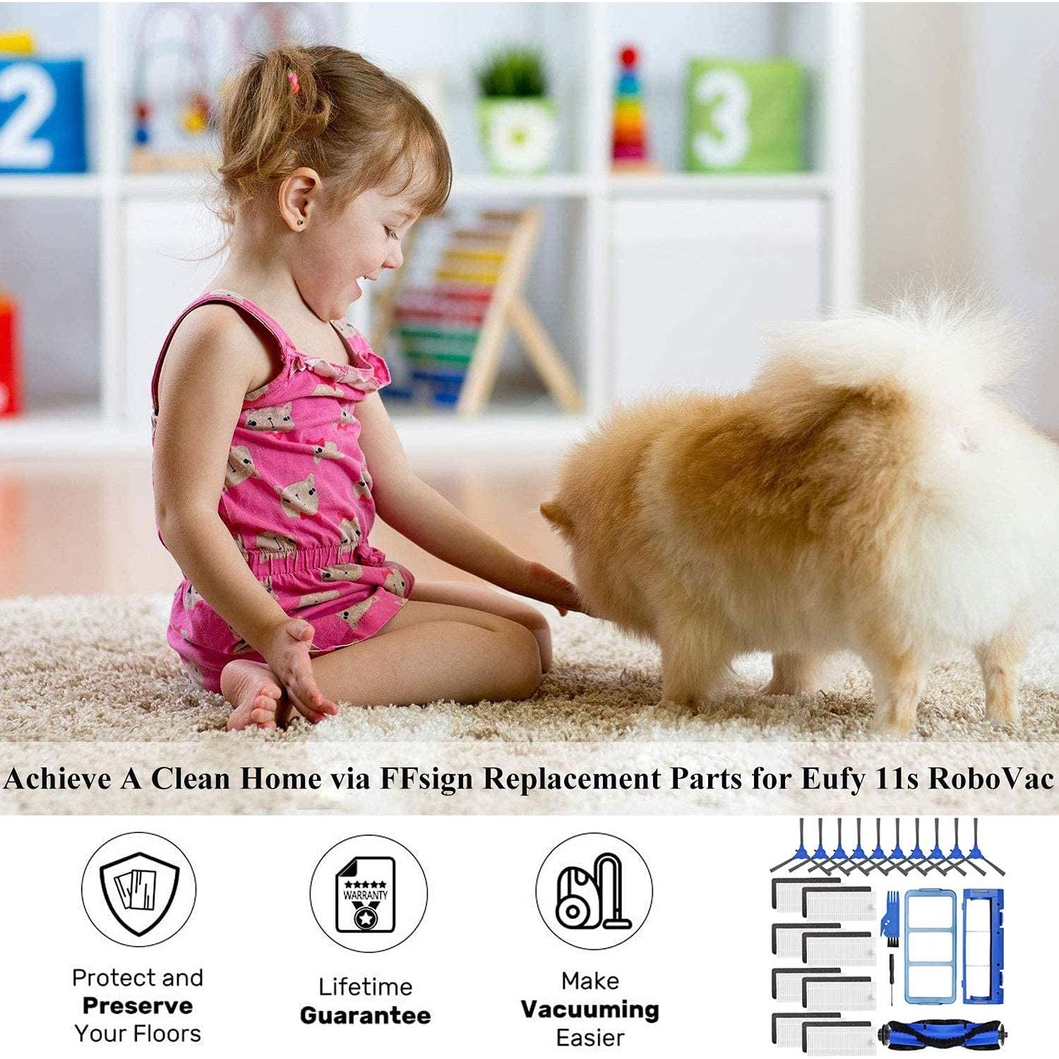 Kit de Repuestos Eufy RoboVac 11S/30/15C - 10 Cepillos y 8 Filtros