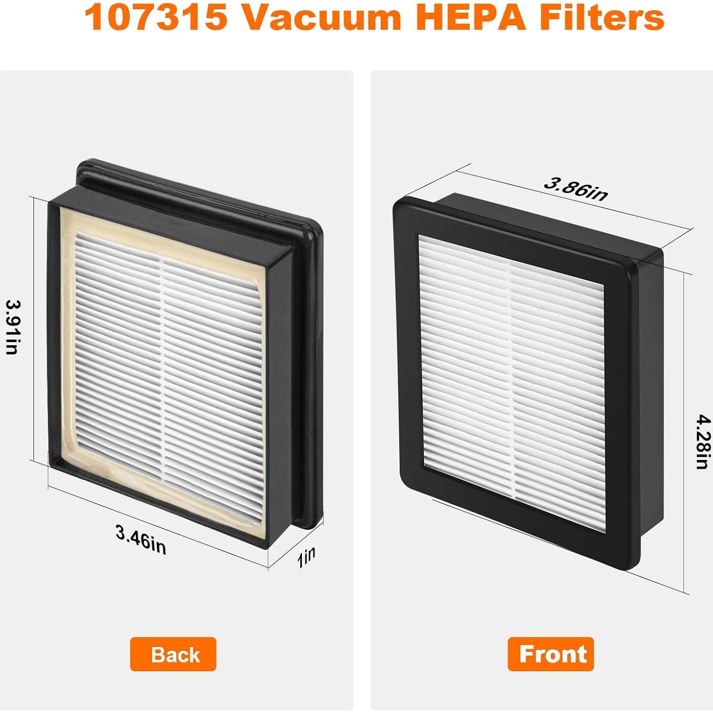 Filtro HEPA 107315 HomeInn para Aspiradoras ProTeam - Paquete de 2