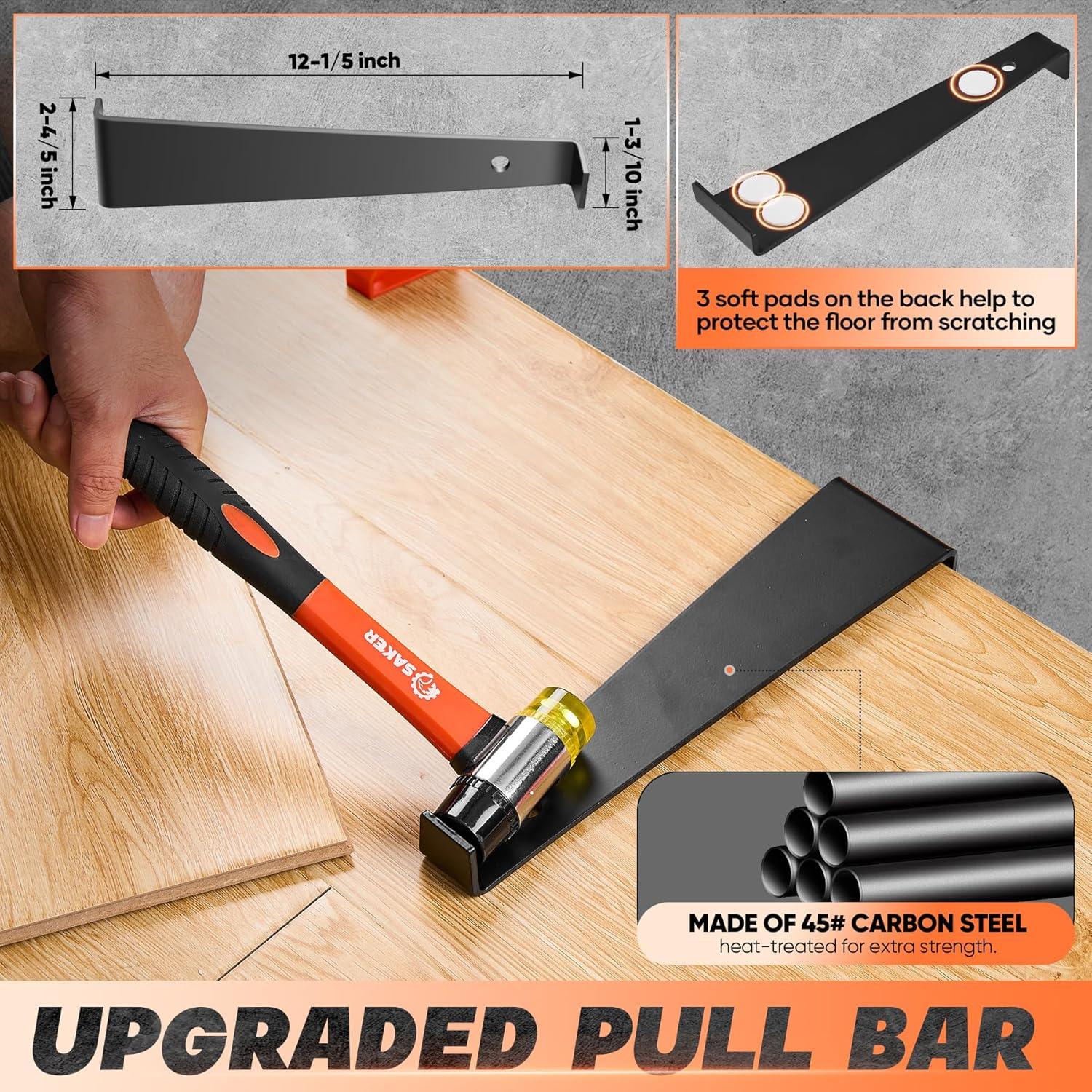 Kit de Instalación de Suelos Saker 65 Piezas 10 cm Contorno