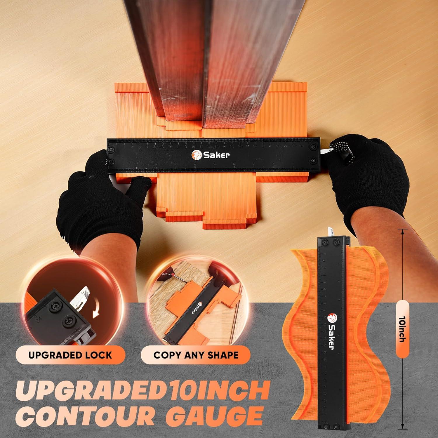 Kit de Instalación de Suelos Saker 65 Piezas 10 cm Contorno