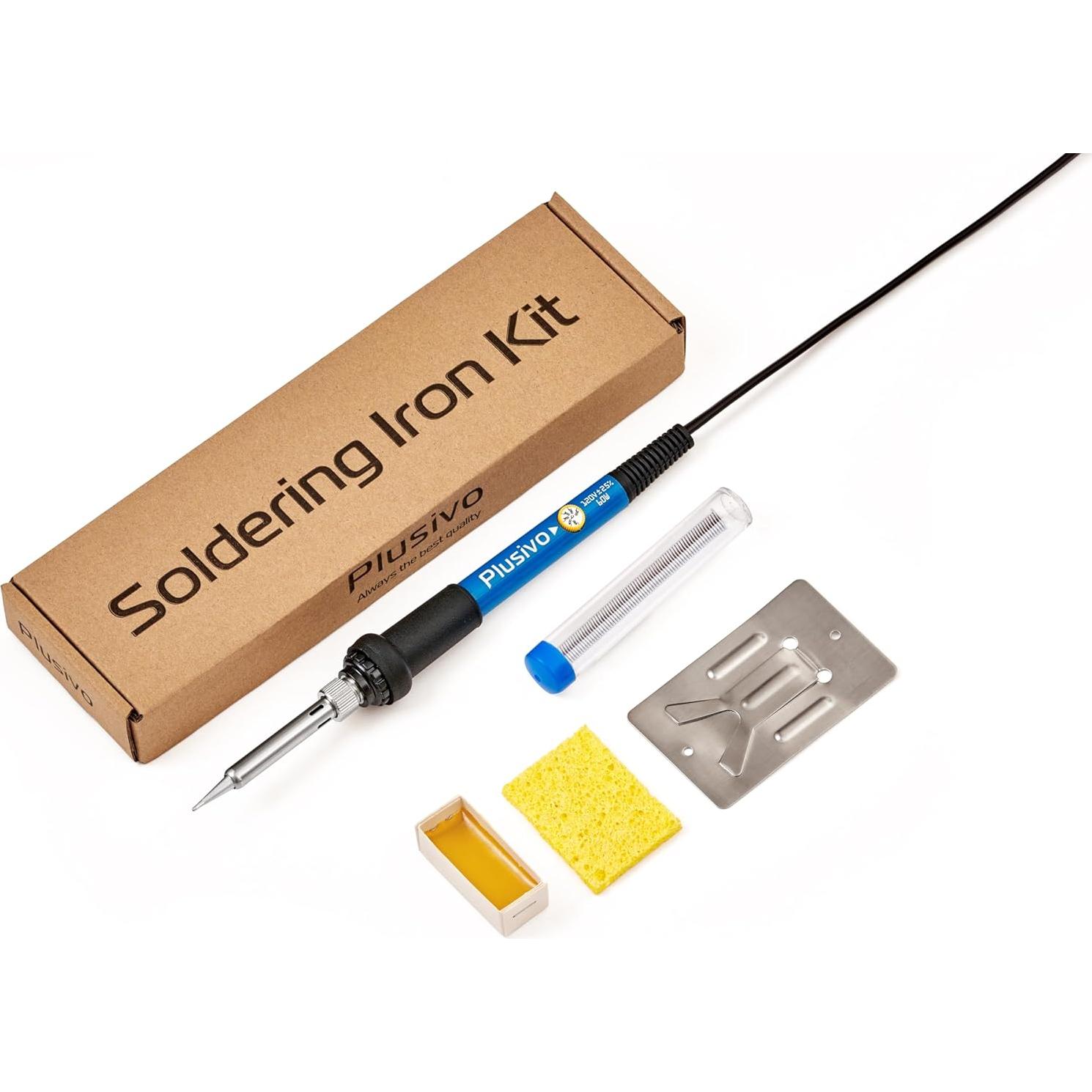 Kit de Soldador Plusivo 60W 5-en-1 con Accesorios