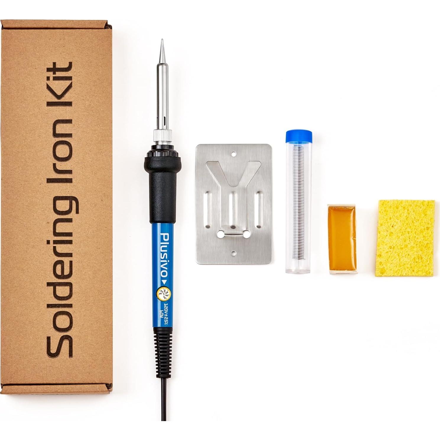 Kit de Soldador Plusivo 60W 5-en-1 con Accesorios