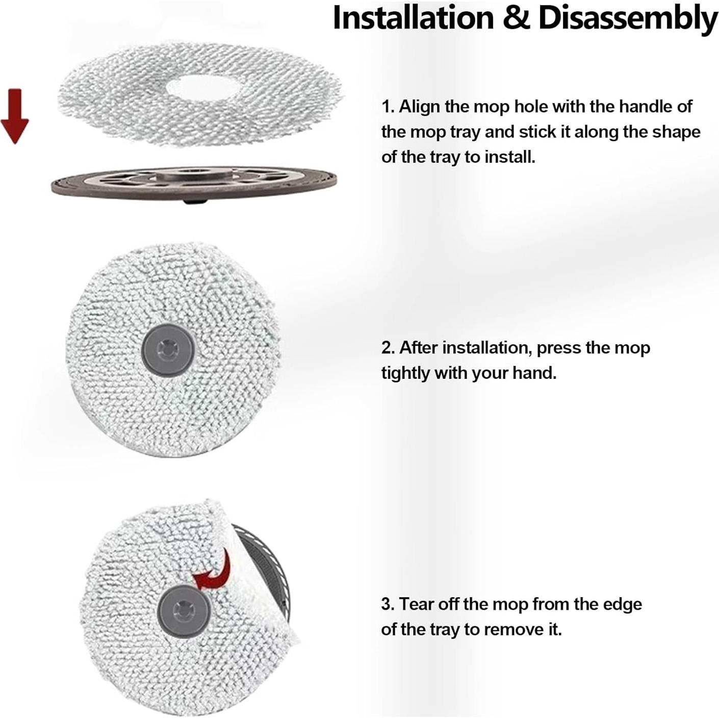Soporte de Trapeador Robot Dreame X20/X30 Pro 2 Pcs ABS Gris