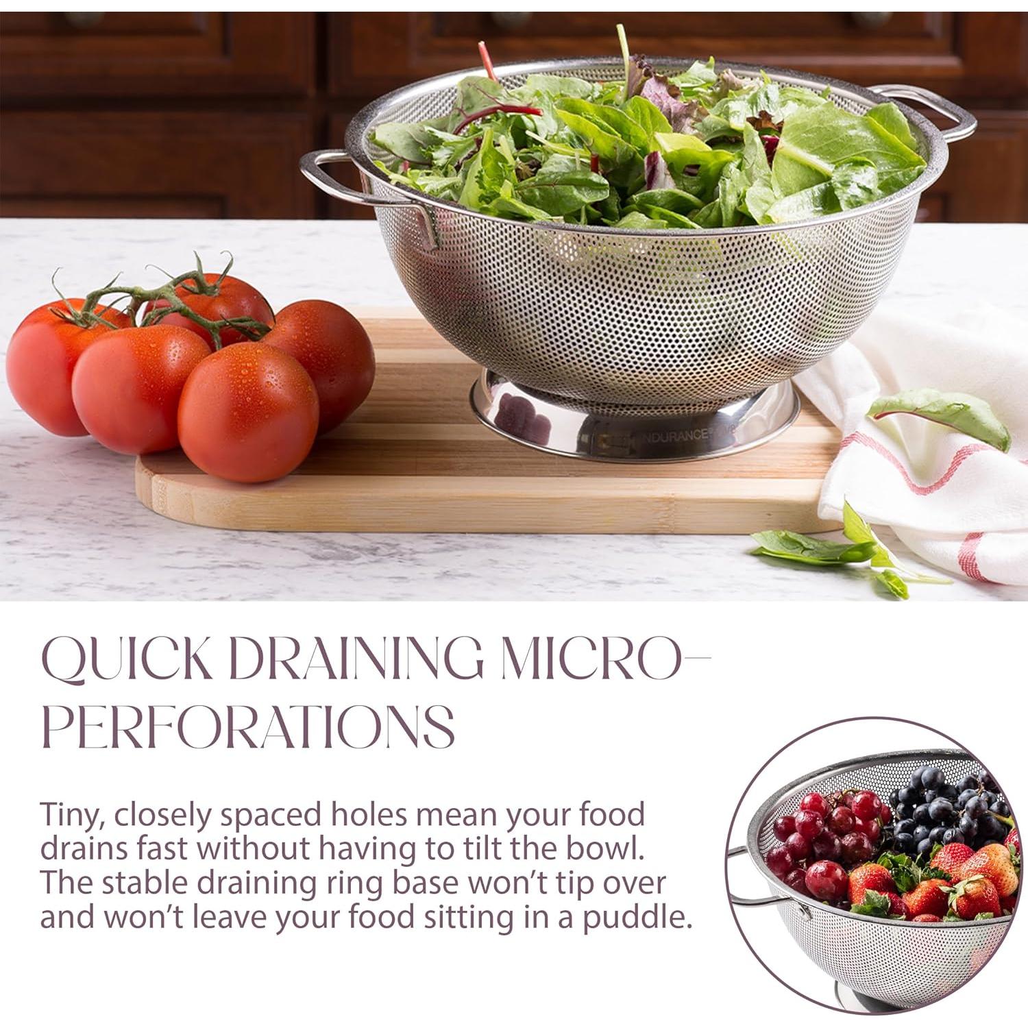 Colador Acero Inoxidable Bellemain 3QT y 5QT Apto Lavavajillas