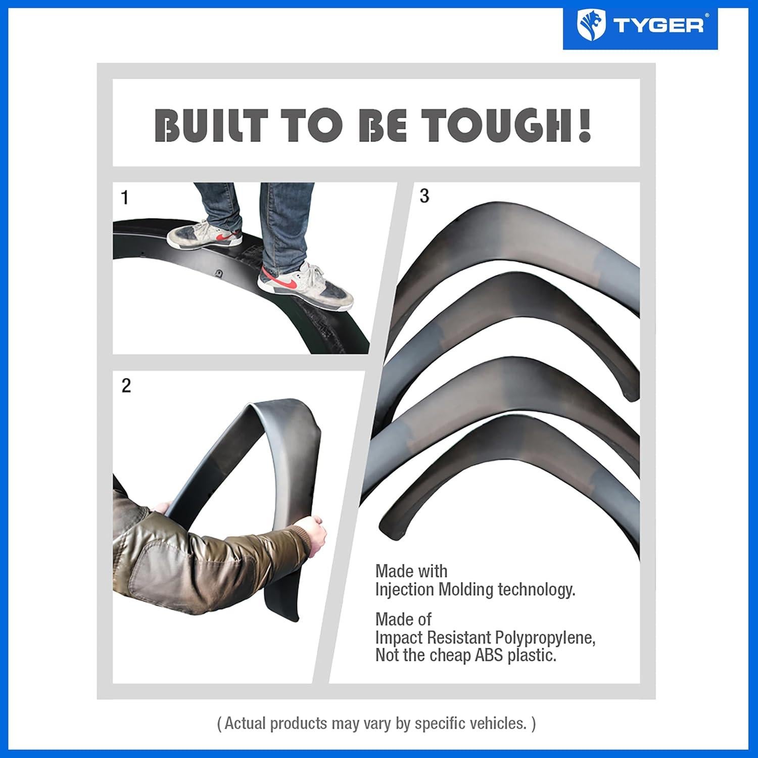 Aletas de Guardabarros Tyger Auto para Chevy Silverado 1999-2007