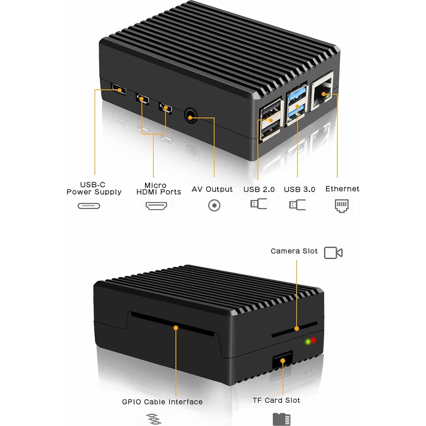Caja de Aluminio Geekworm para Raspberry Pi 4 Modelo B