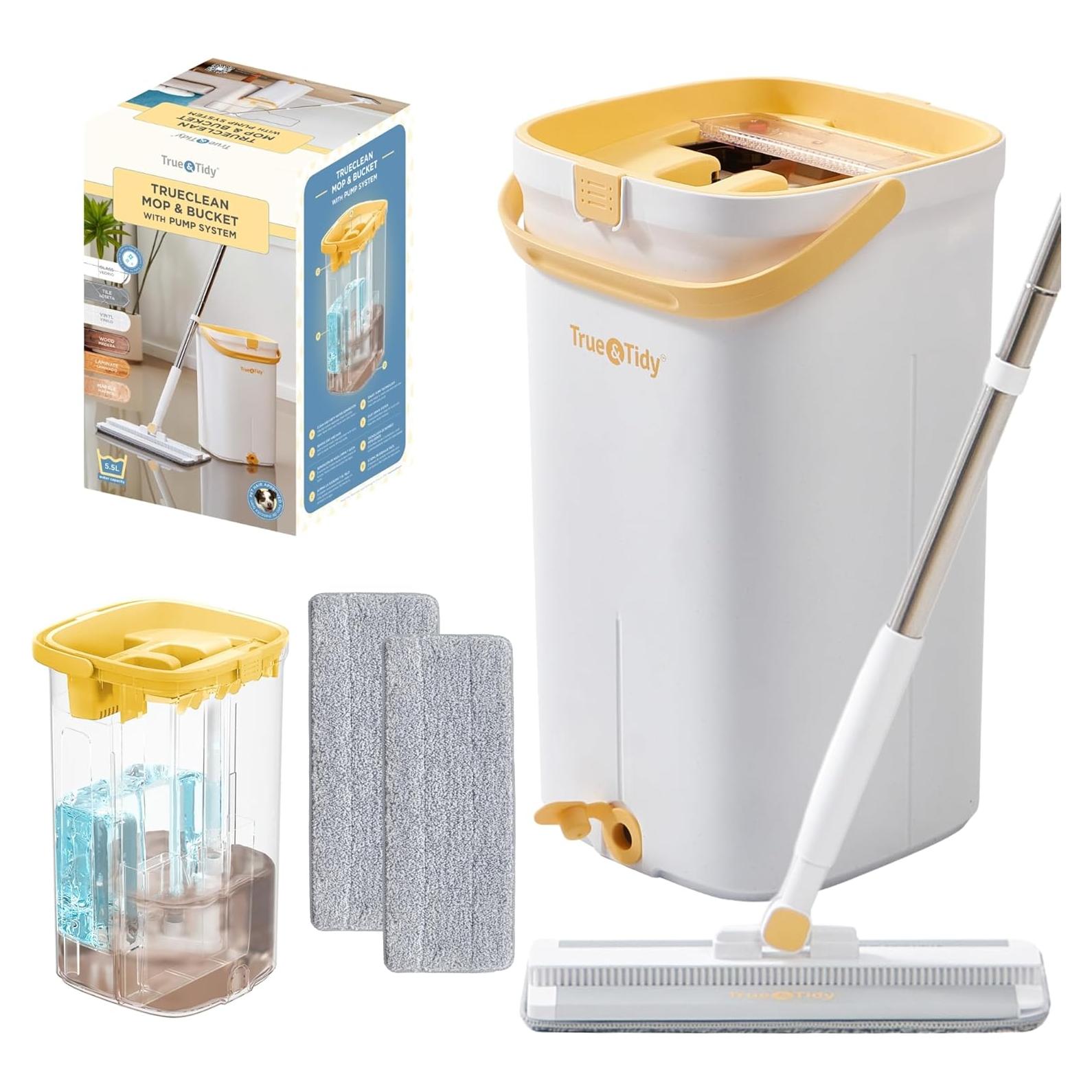 Trapeador y Cubo True & Tidy con Sistema de Bomba 5.5L