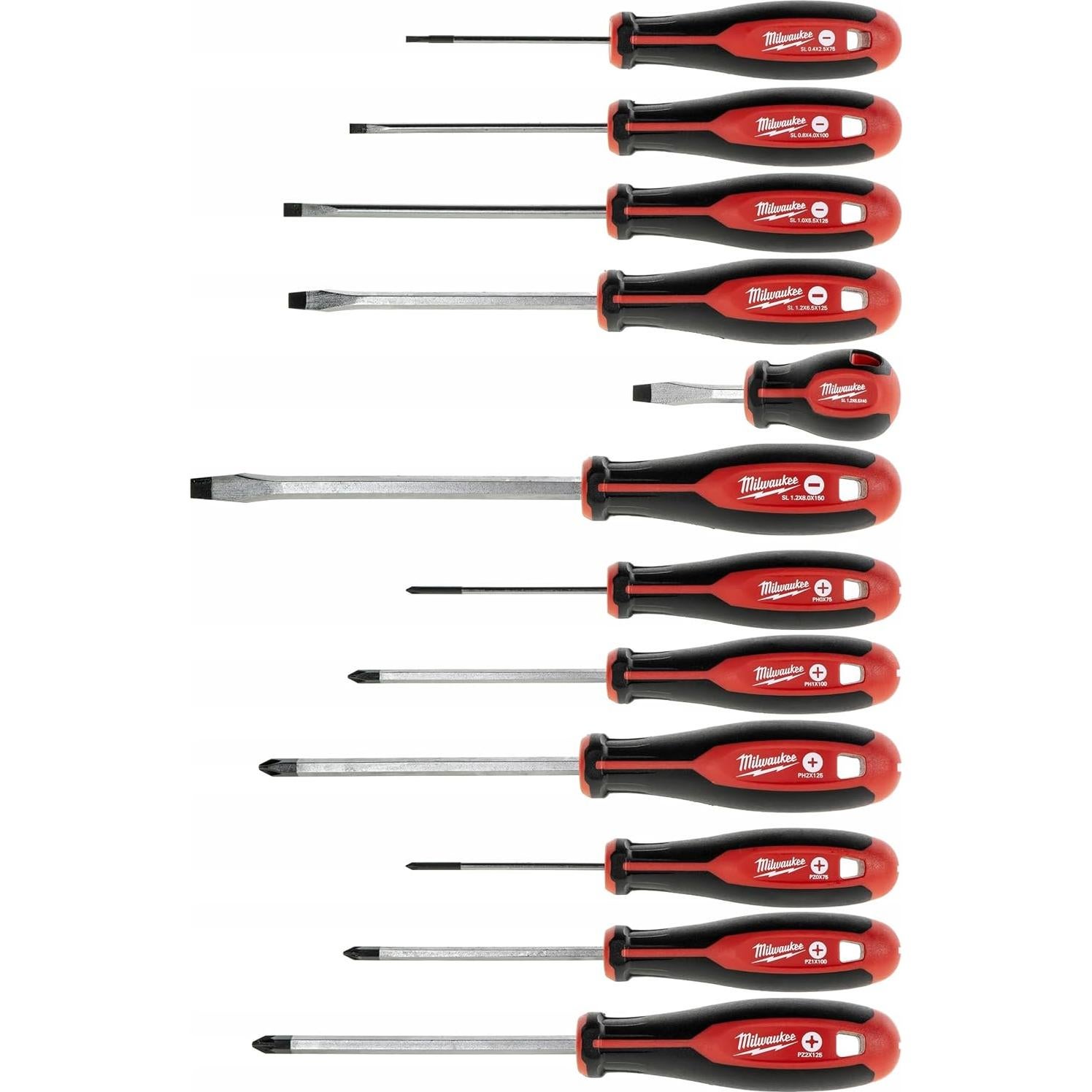 Set of 12 Tri-Lobe Screwdrivers 4932472003,Red