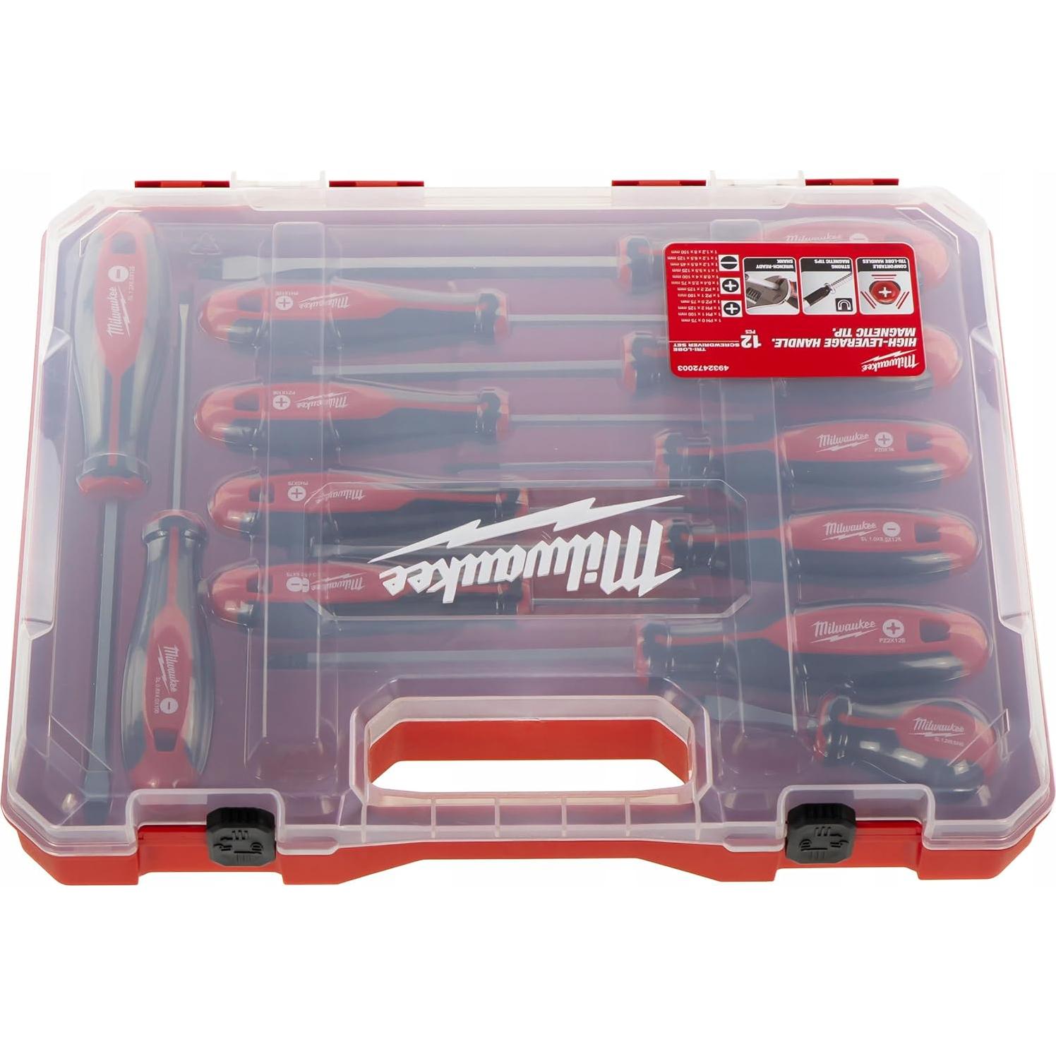 Set of 12 Tri-Lobe Screwdrivers 4932472003,Red