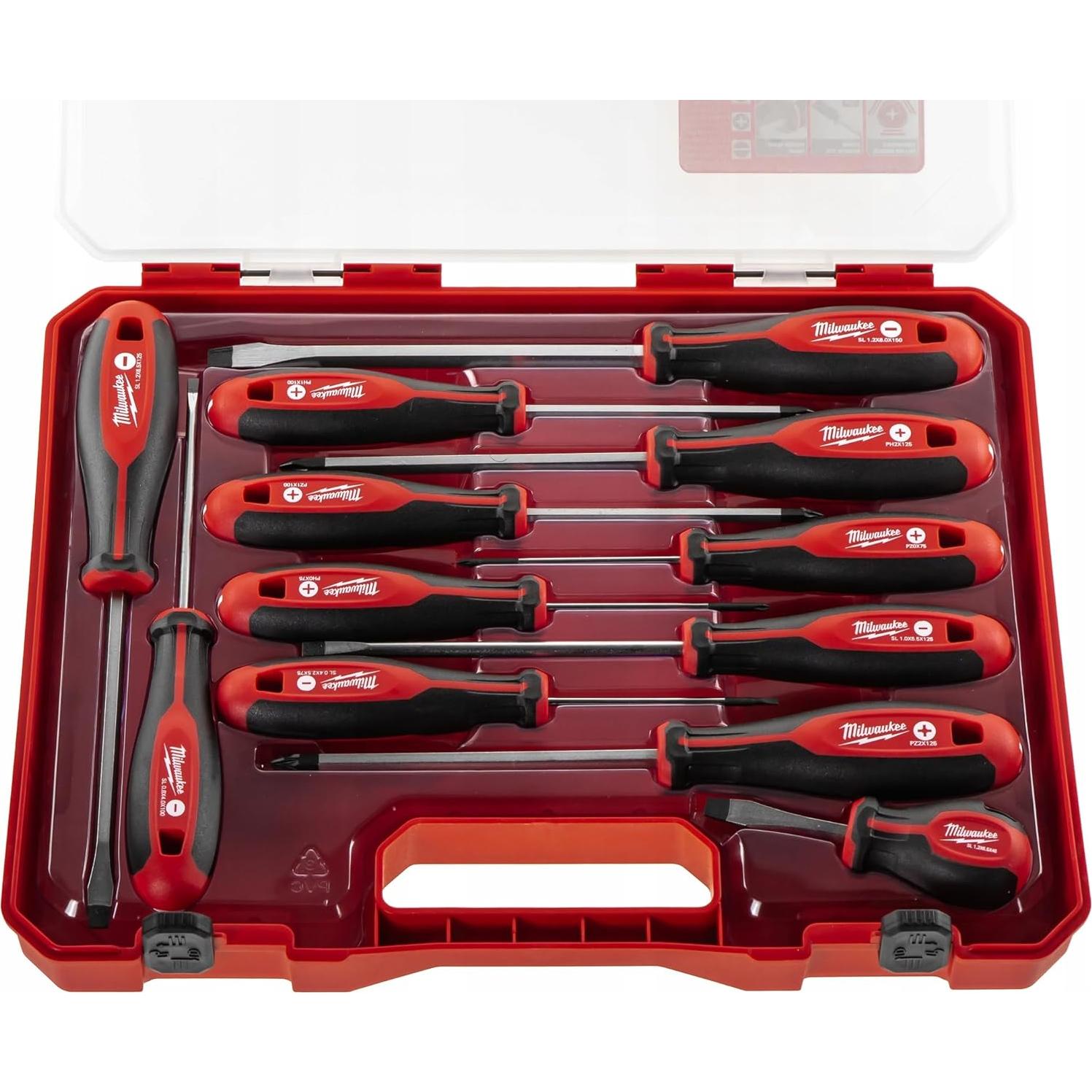 Set of 12 Tri-Lobe Screwdrivers 4932472003,Red