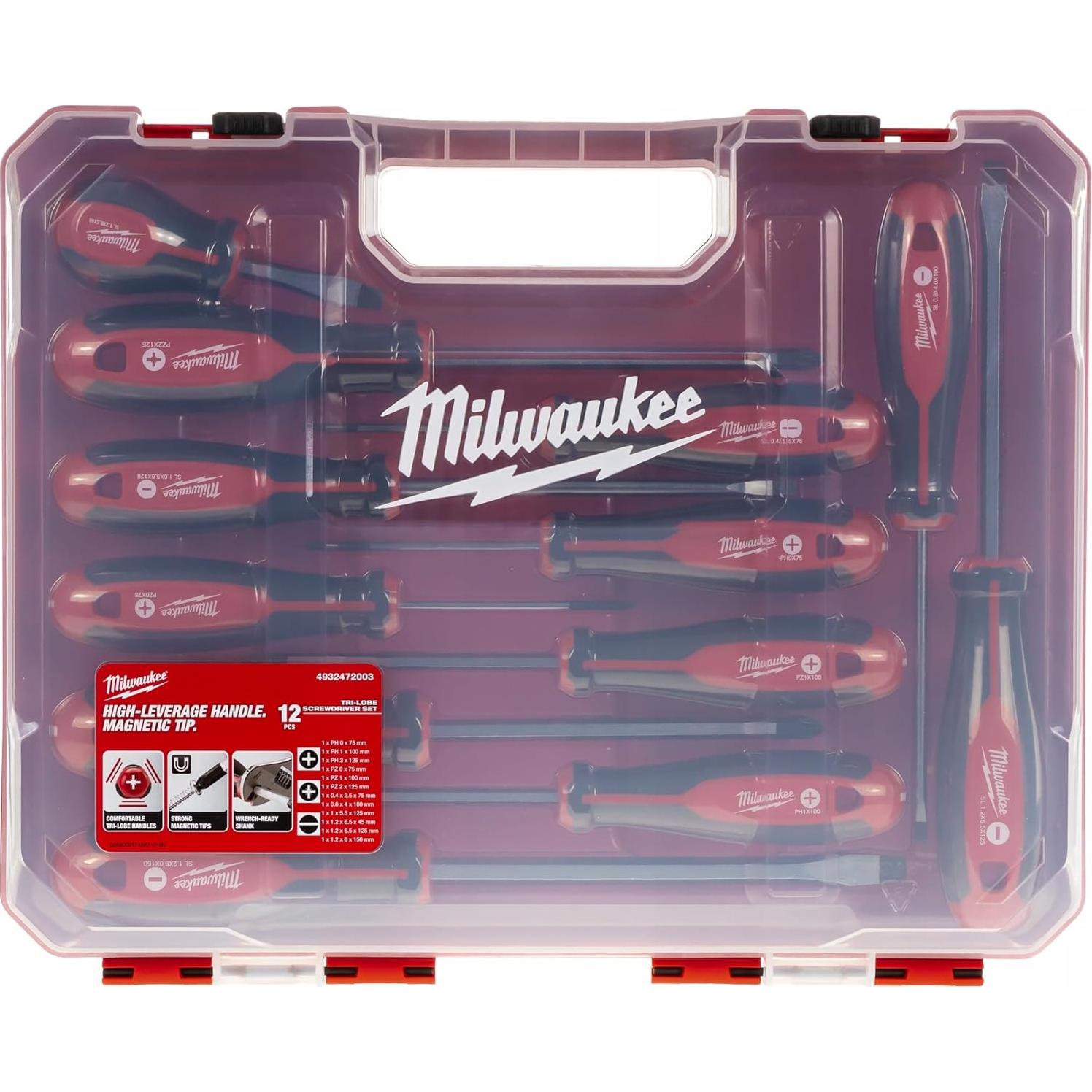 Set of 12 Tri-Lobe Screwdrivers 4932472003,Red