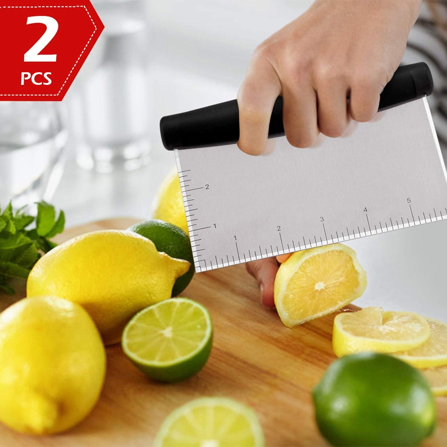 Raspador de Masa de Acero Inoxidable HaSteeL - Juego de 2