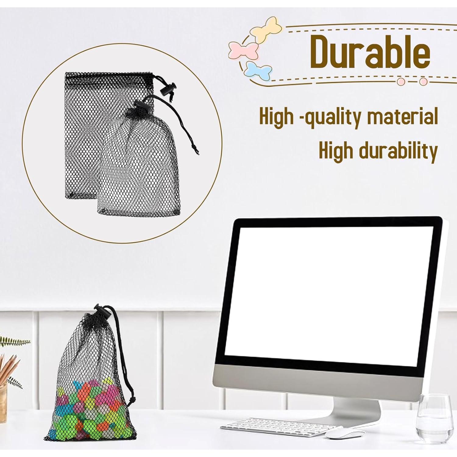 10 Bolsas de Malla con Cierre de Cordón Sliverdew 15x10cm