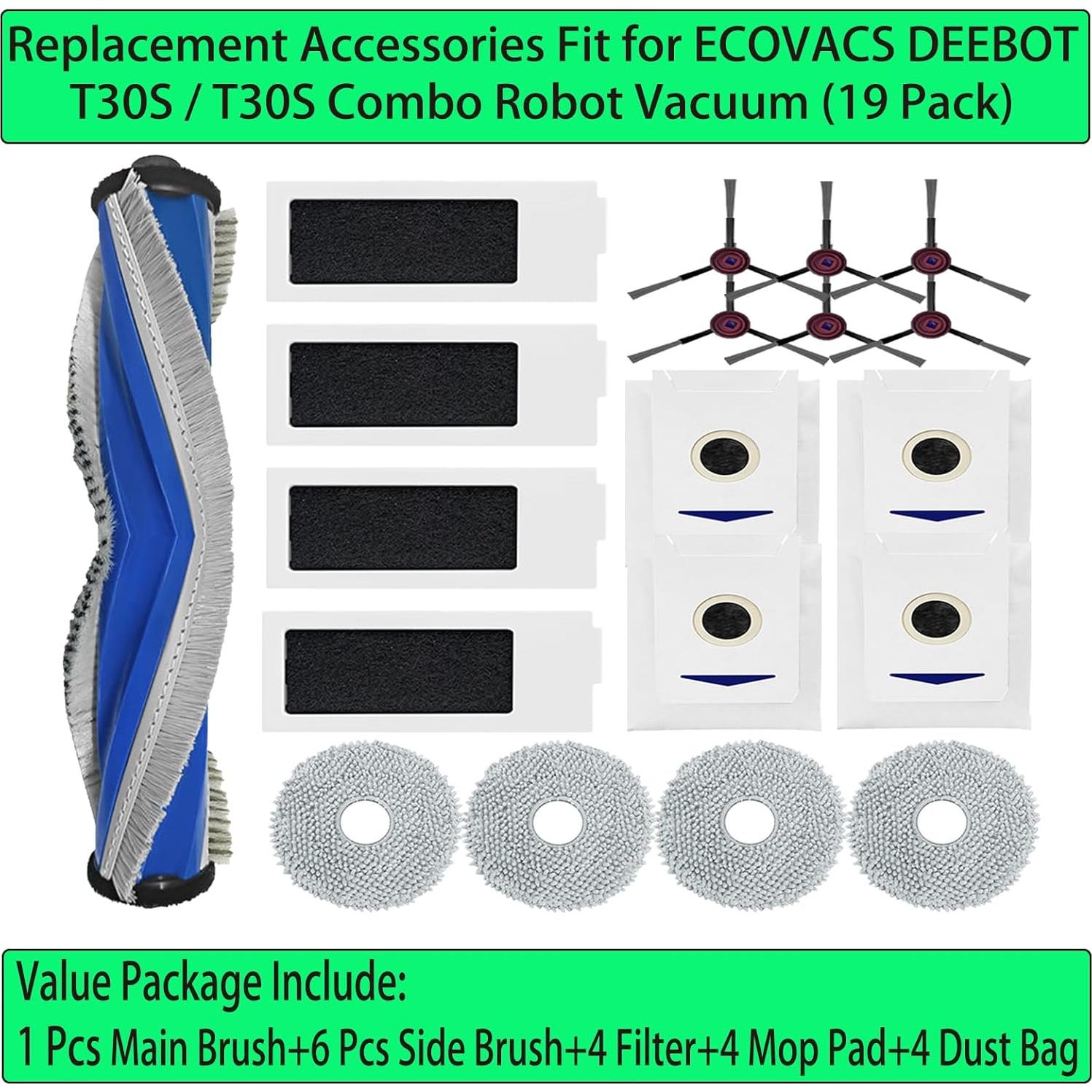 Accesorios de Repuesto ECOVACS DEEBOT T30S Combo - 19 Piezas
