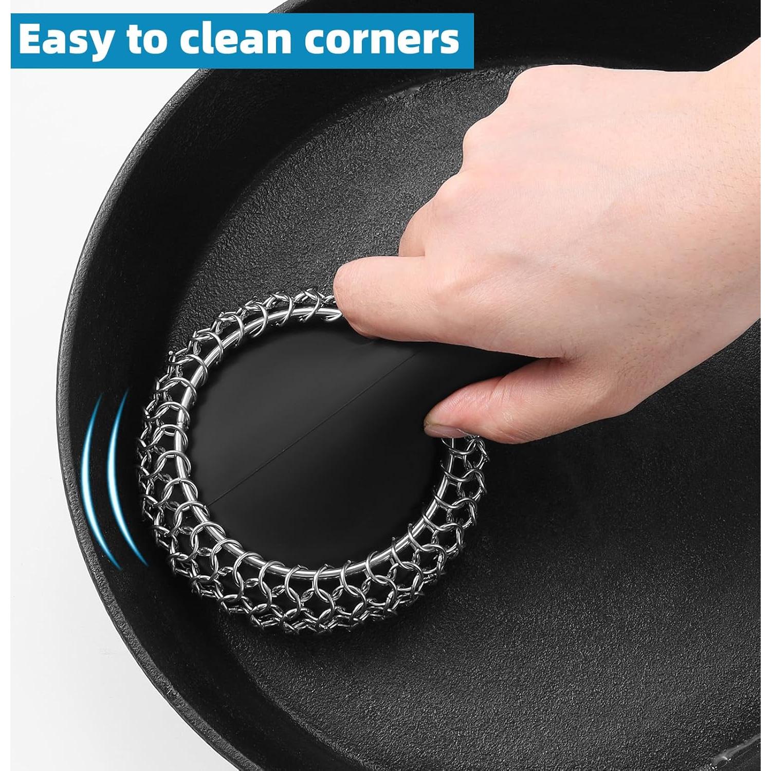 Estropajo de Hierro Fundido SUBEKYU con Mango de Silicona