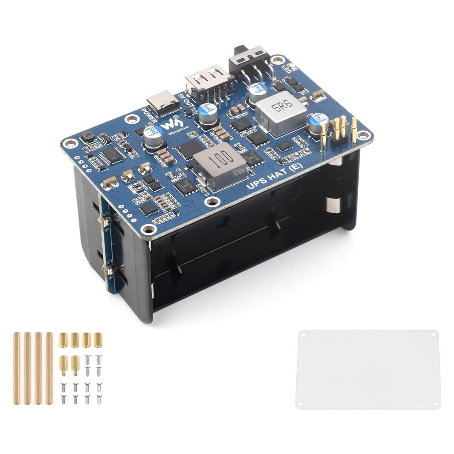 Fuente de Alimentación Ininterrumpida UPS HAT UeeKKoo para Raspberry Pi 5/4B/3B+