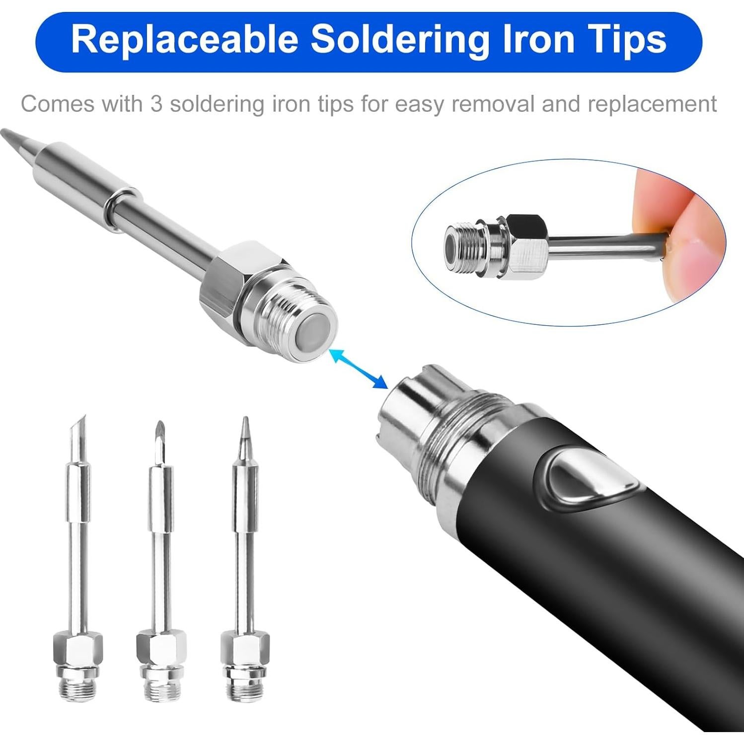 Kit de Soldador Inalámbrico Dmyond 10W 3 Temperaturas USB