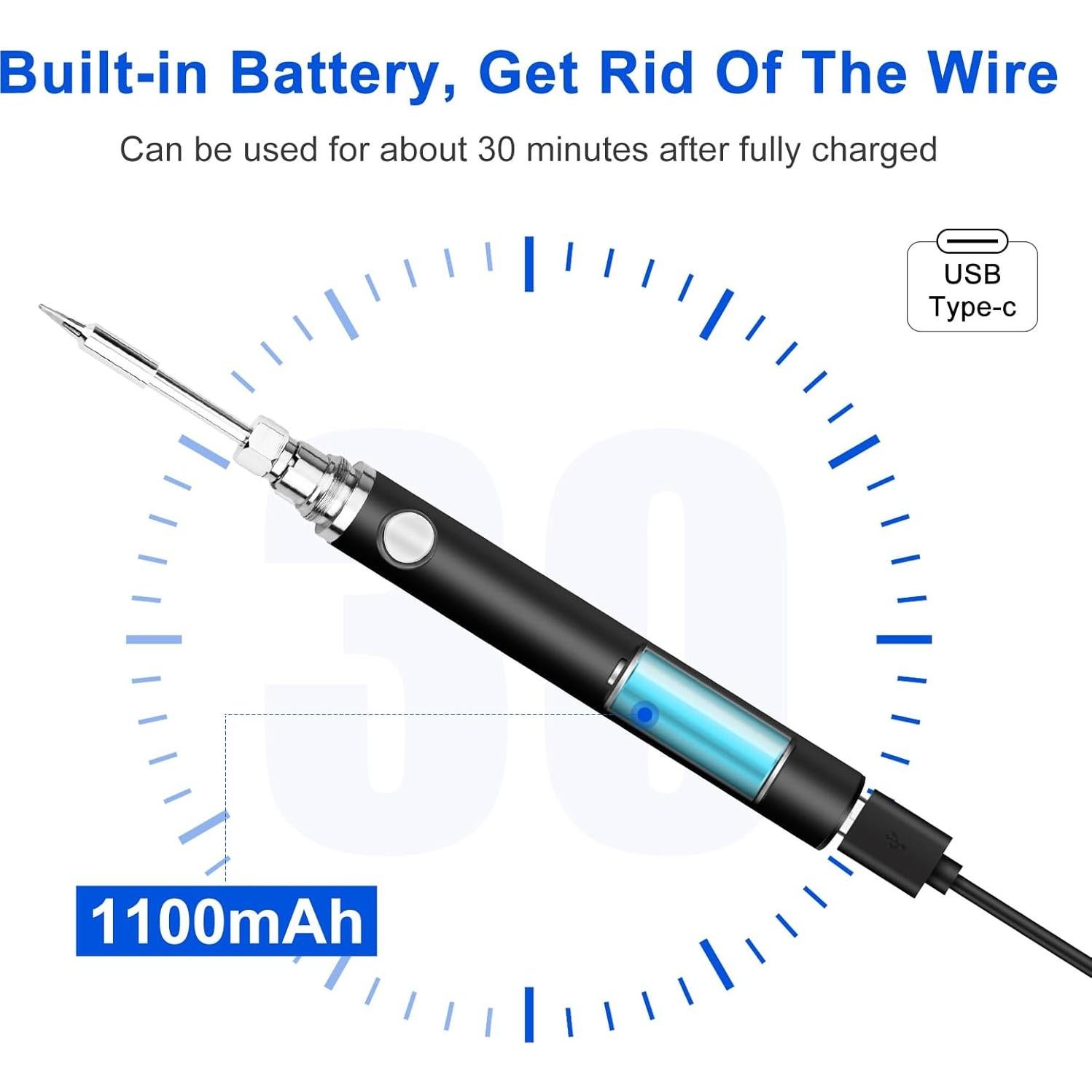 Kit de Soldador Inalámbrico Dmyond 10W 3 Temperaturas USB