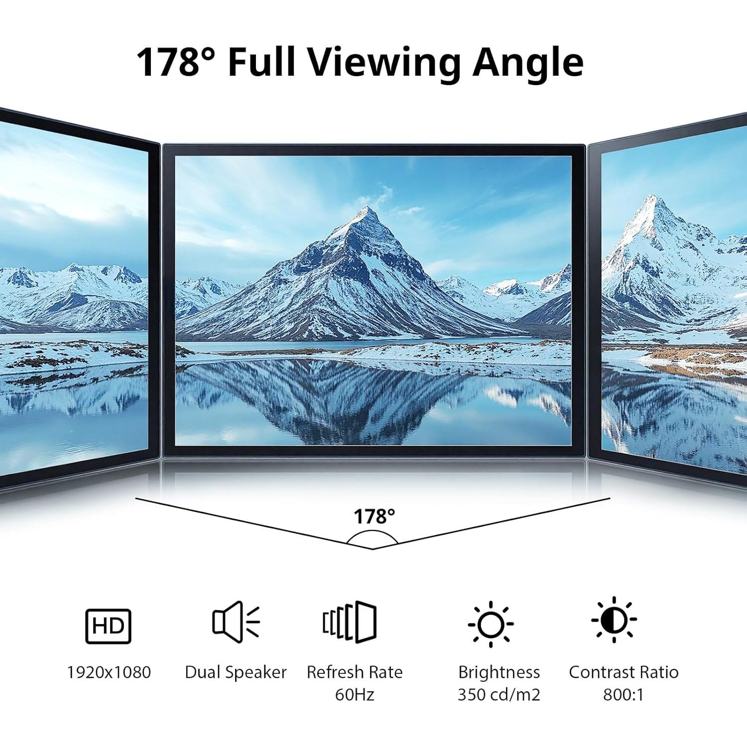 Monitor Portátil ELECROW 10.1" FHD IPS con Altavoces